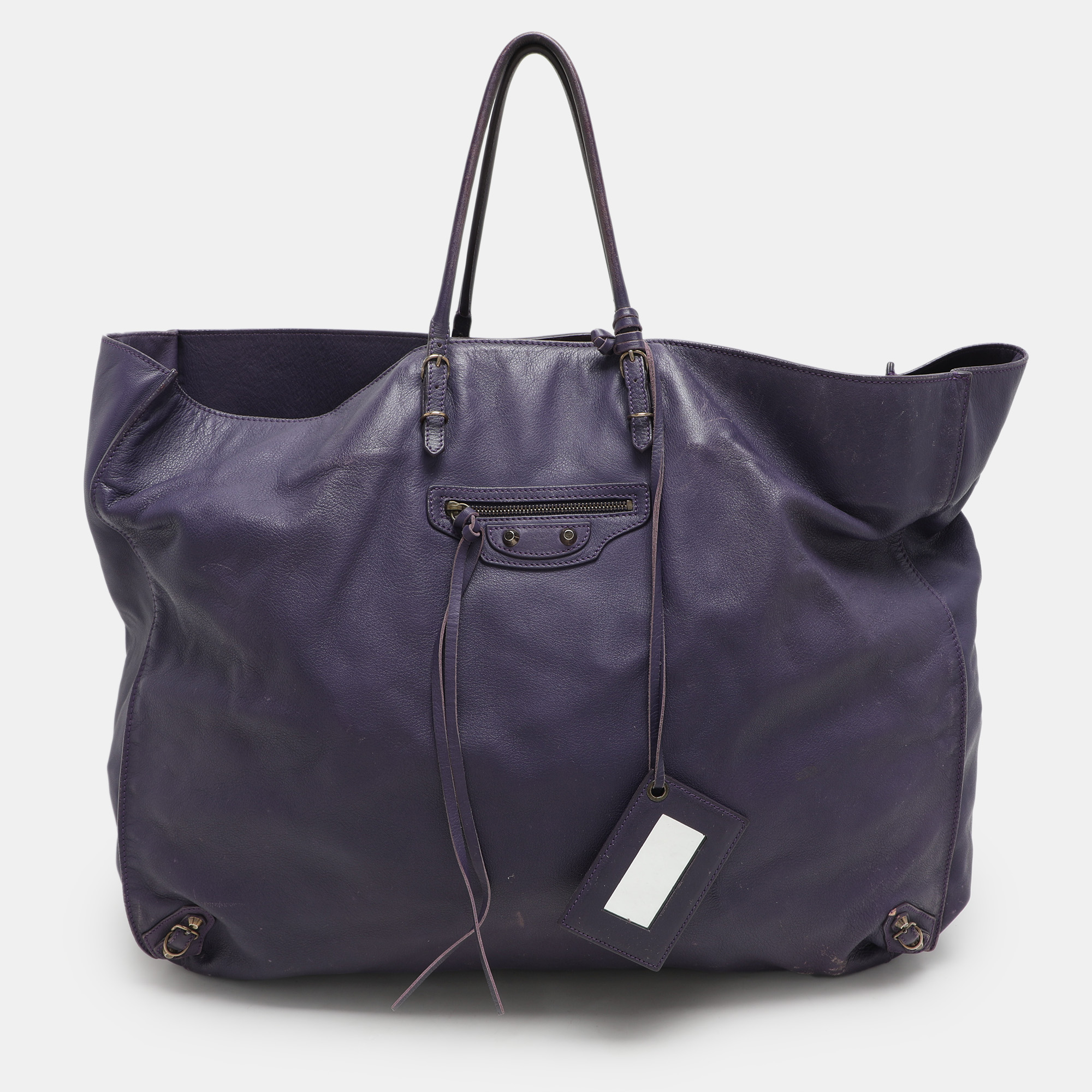 

Balenciaga Purple Leather Papier A3 Tote