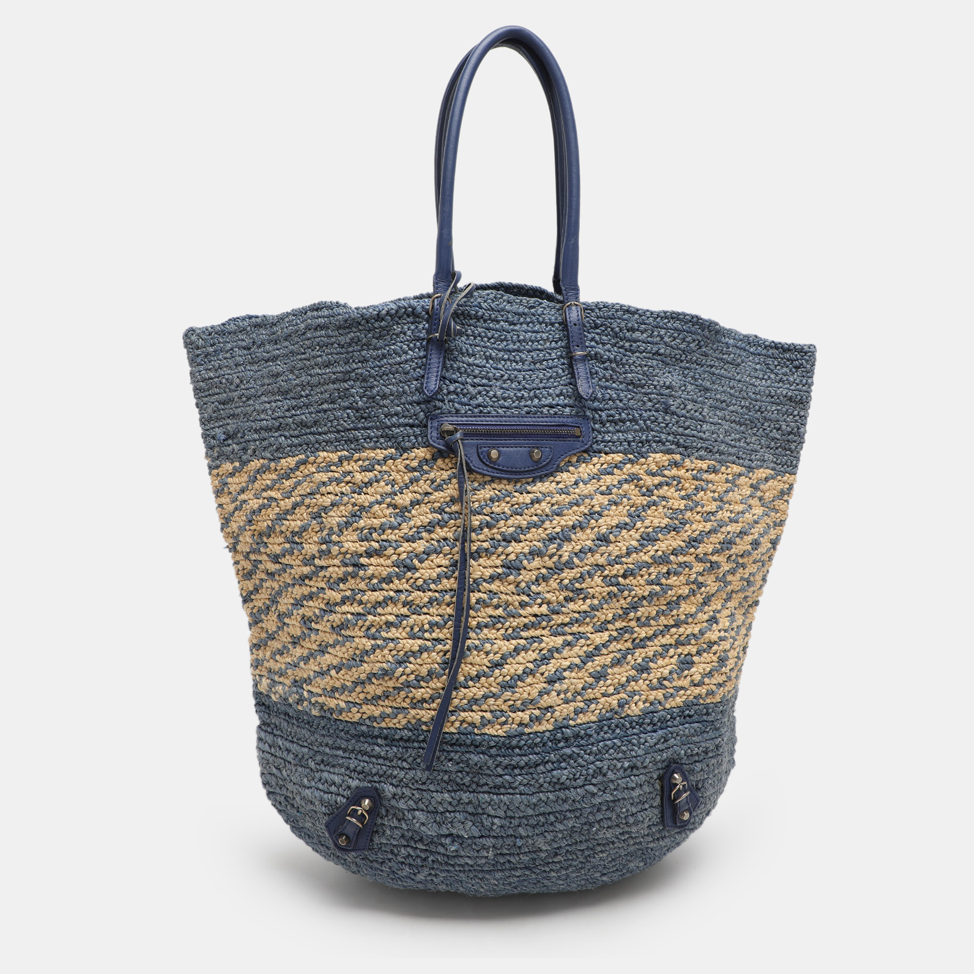 

Balenciaga Cobalt Panier Basket Tote, Blue