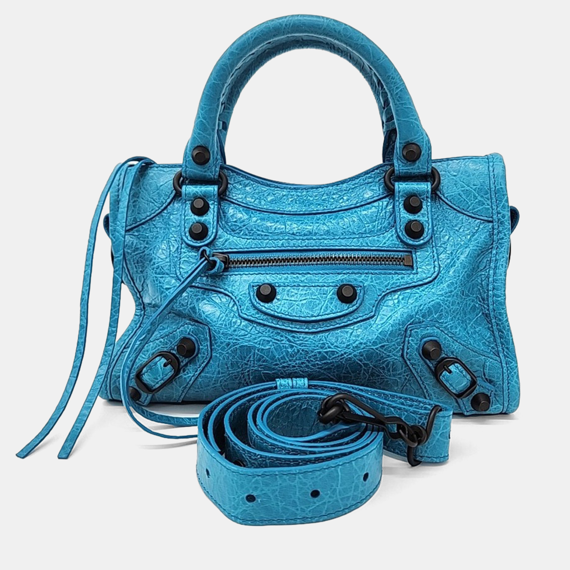 

Balenciaga Blue Leather Le City Mini Bag