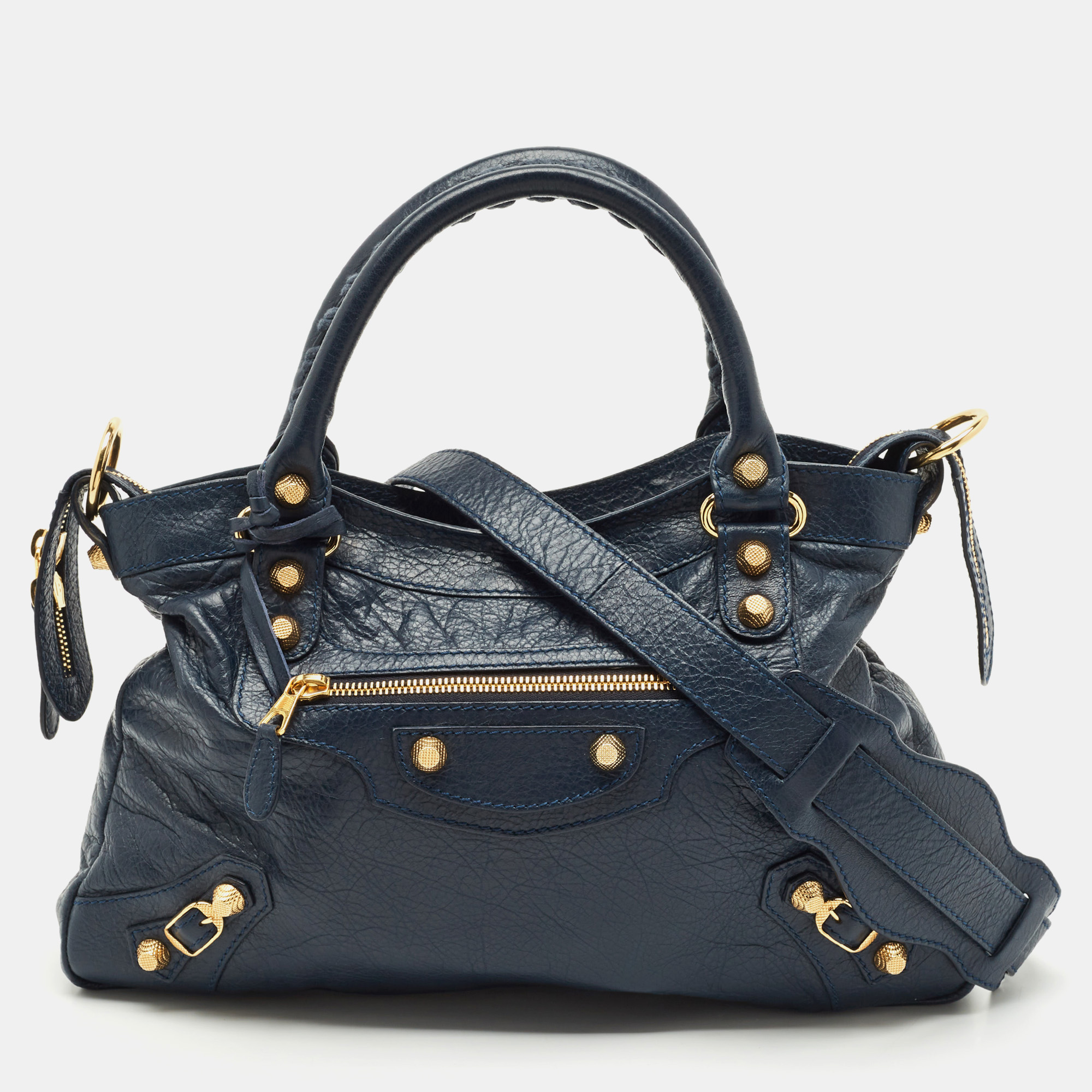 

Balenciaga Navy Blue Leather RGH Town Bag