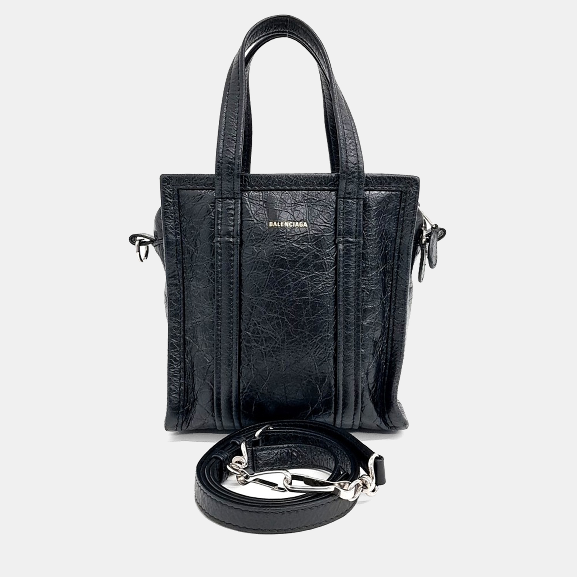 

Balenciaga Black Leather Bazaar  bag