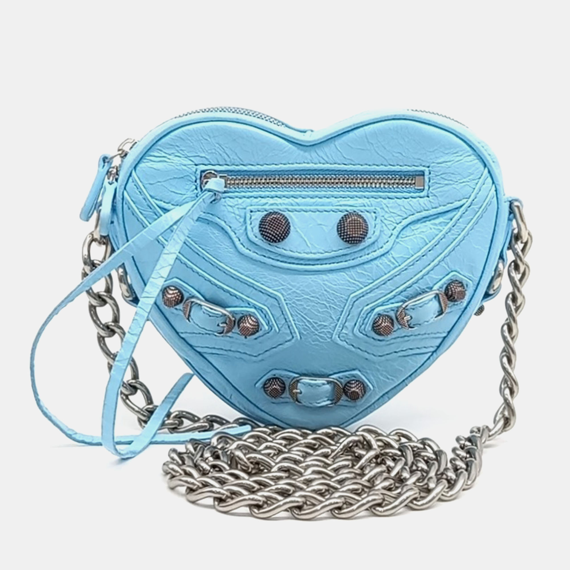 

Balenciaga Blue Leather Heart Shoulder Bag