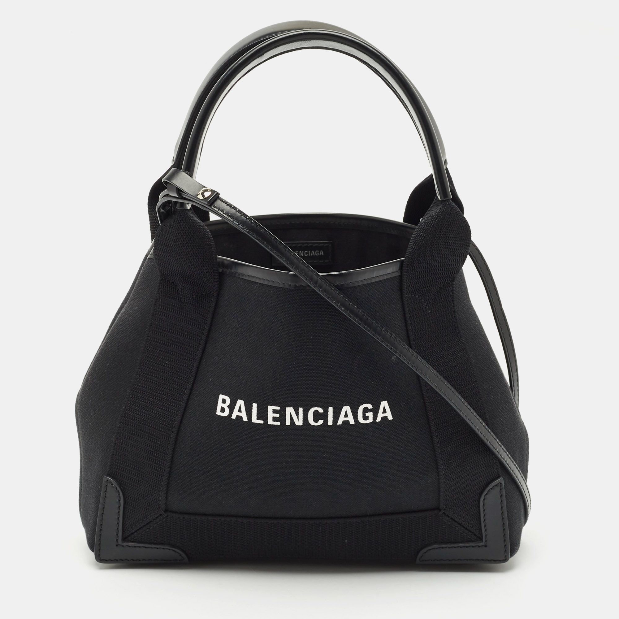 

Balenciaga Black Canvas and Leather XS Cabas Tote