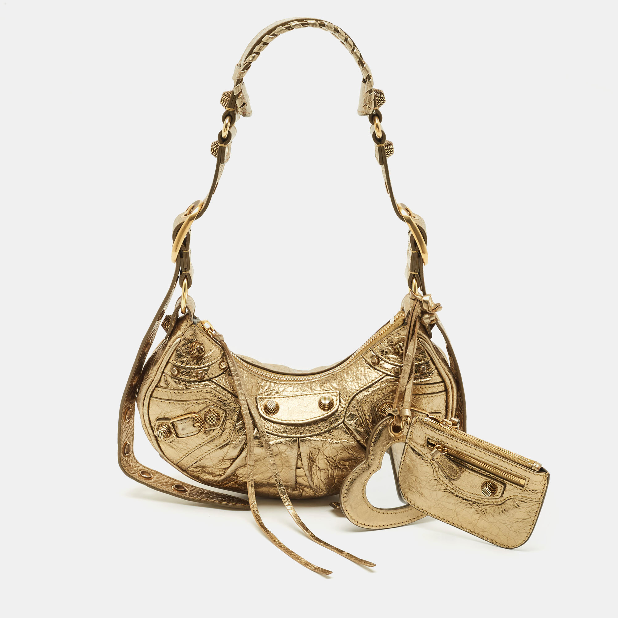 

Balenciaga Gold Leather  Le Cagole Shoulder Bag
