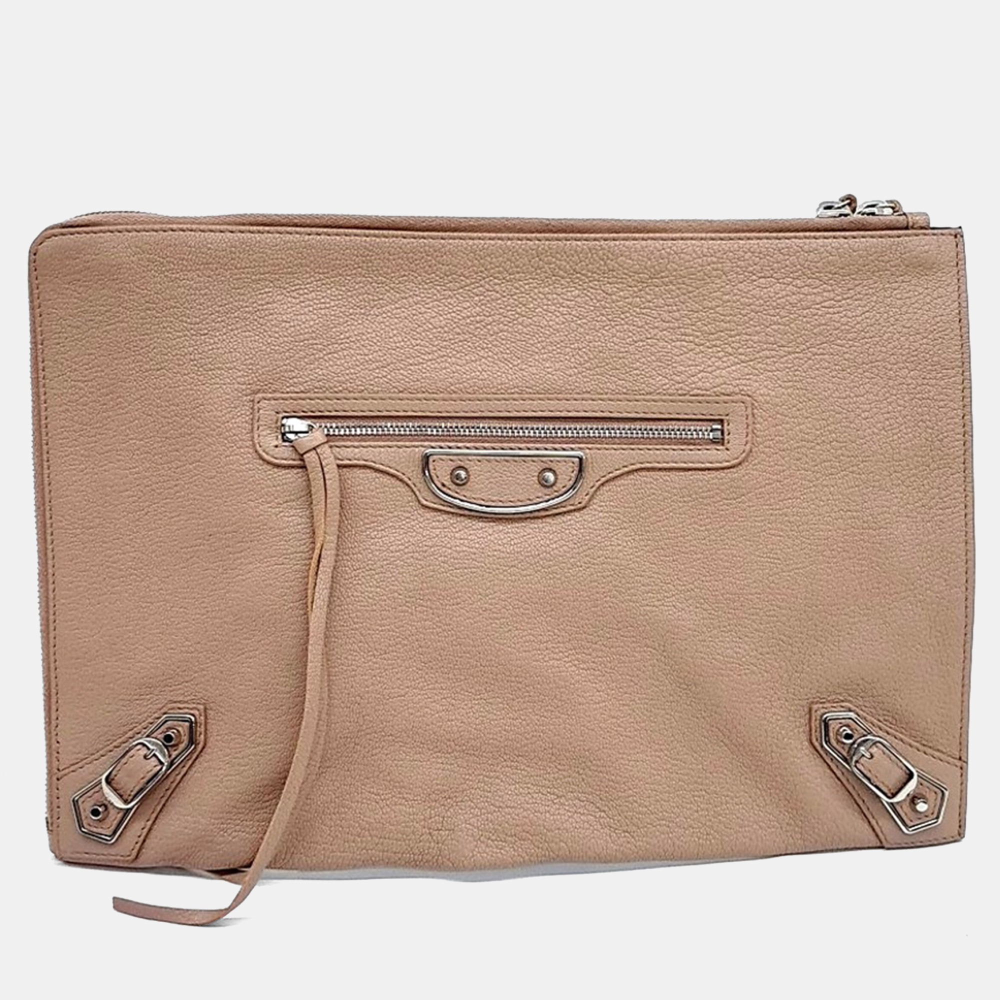 

Balenciaga Beige Leather Edge Clutch