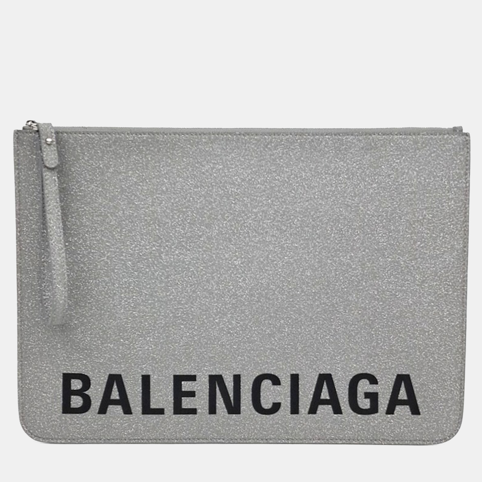 

Balenciaga Grey Fabric Clutch