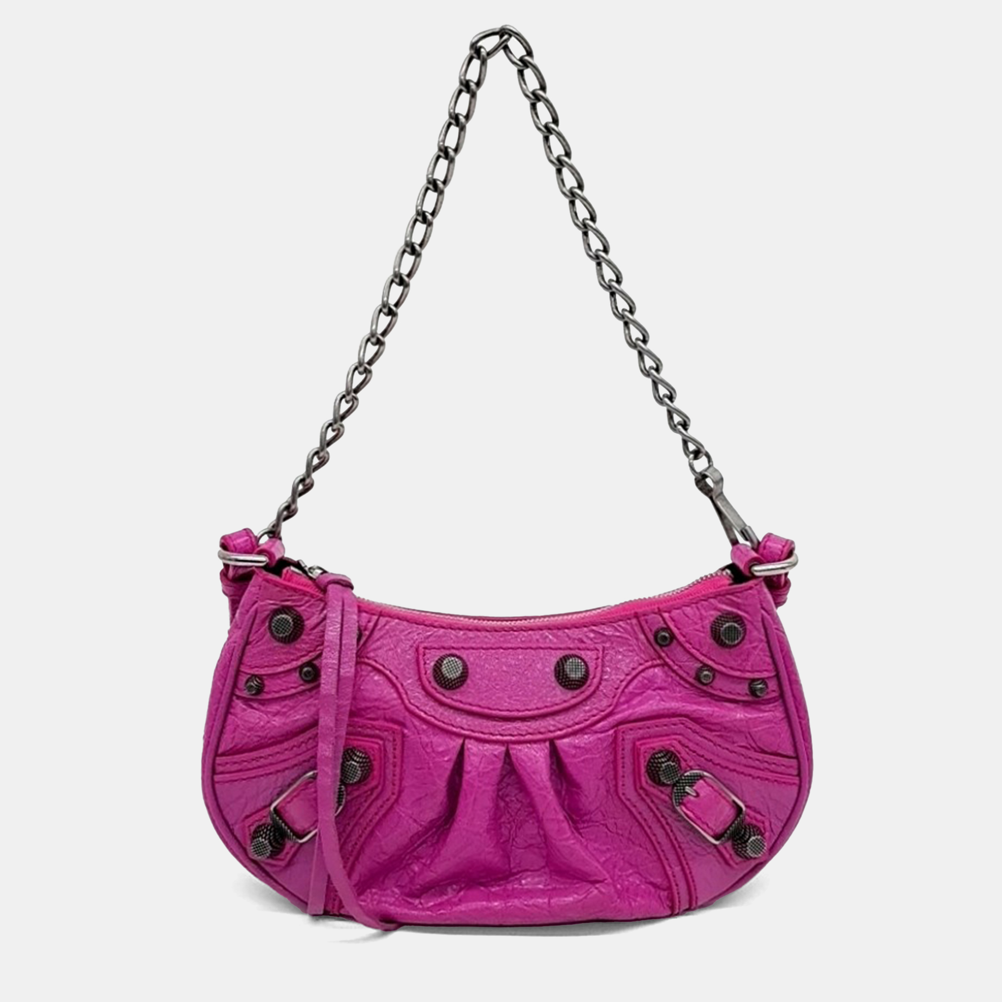 

Balenciaga Pink Leather Le Cargol Mini Shoulder Bag