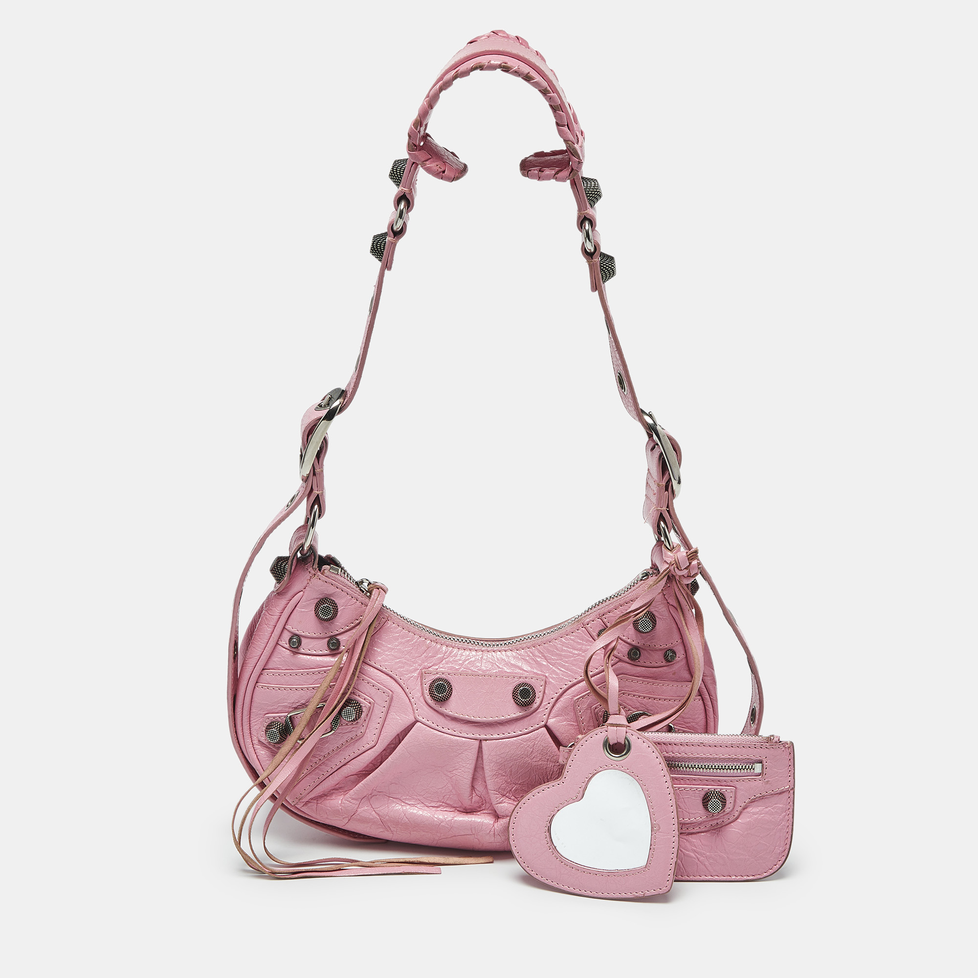 

Balenciaga Pink Leather  Le Cagole Shoulder Bag