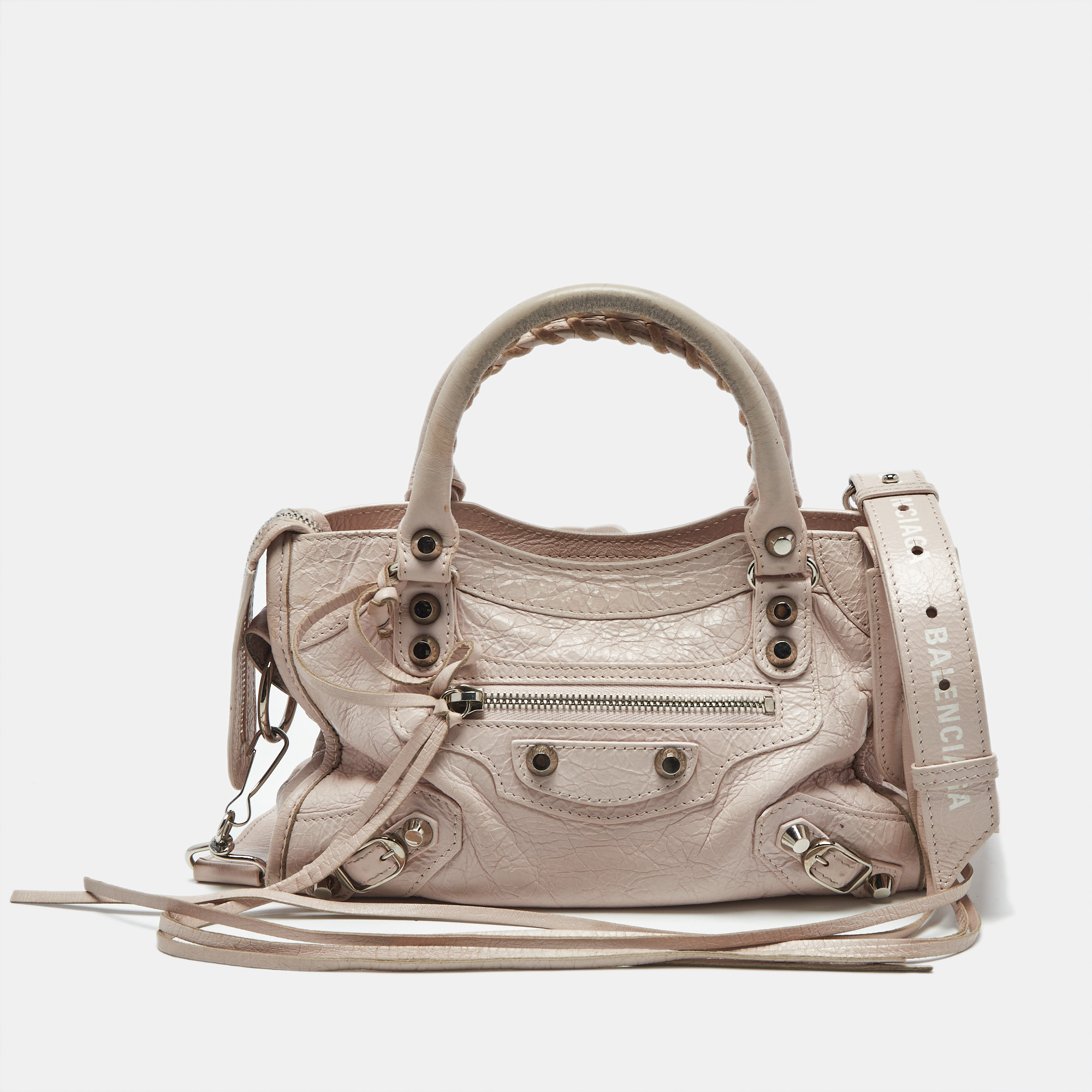 

Balenciaga Light Pink Leather Mini Classic City Bag