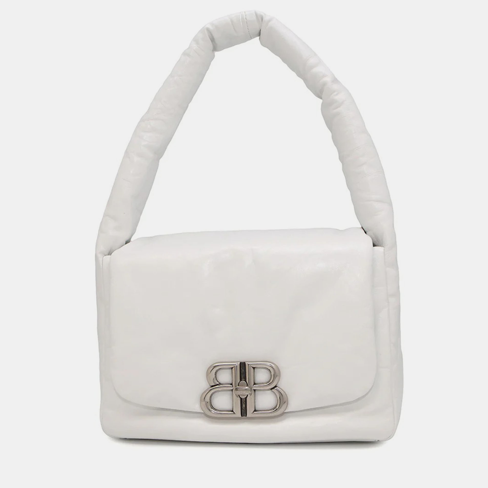 

Balenciaga Monaco Small White Leather Sling Bag