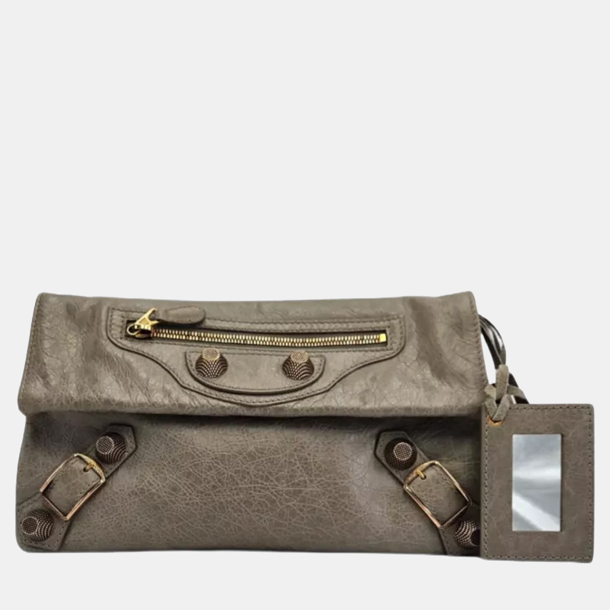 

Balenciaga Envelope Grey Leather Clutch Bag