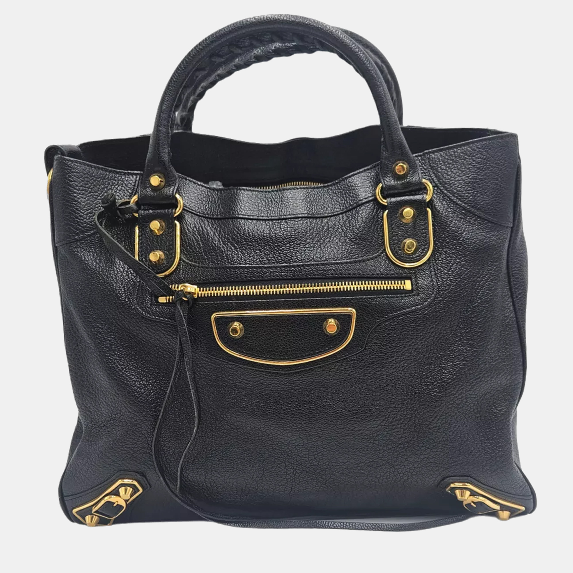 

Balenciaga Classic Metallic Edge City Black Leather Bag