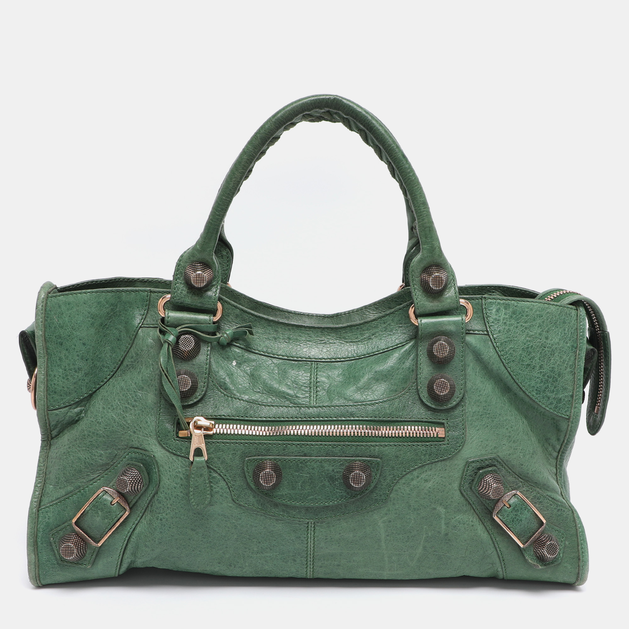 

Balenciaga Green Leather RGGH Part Time Bag