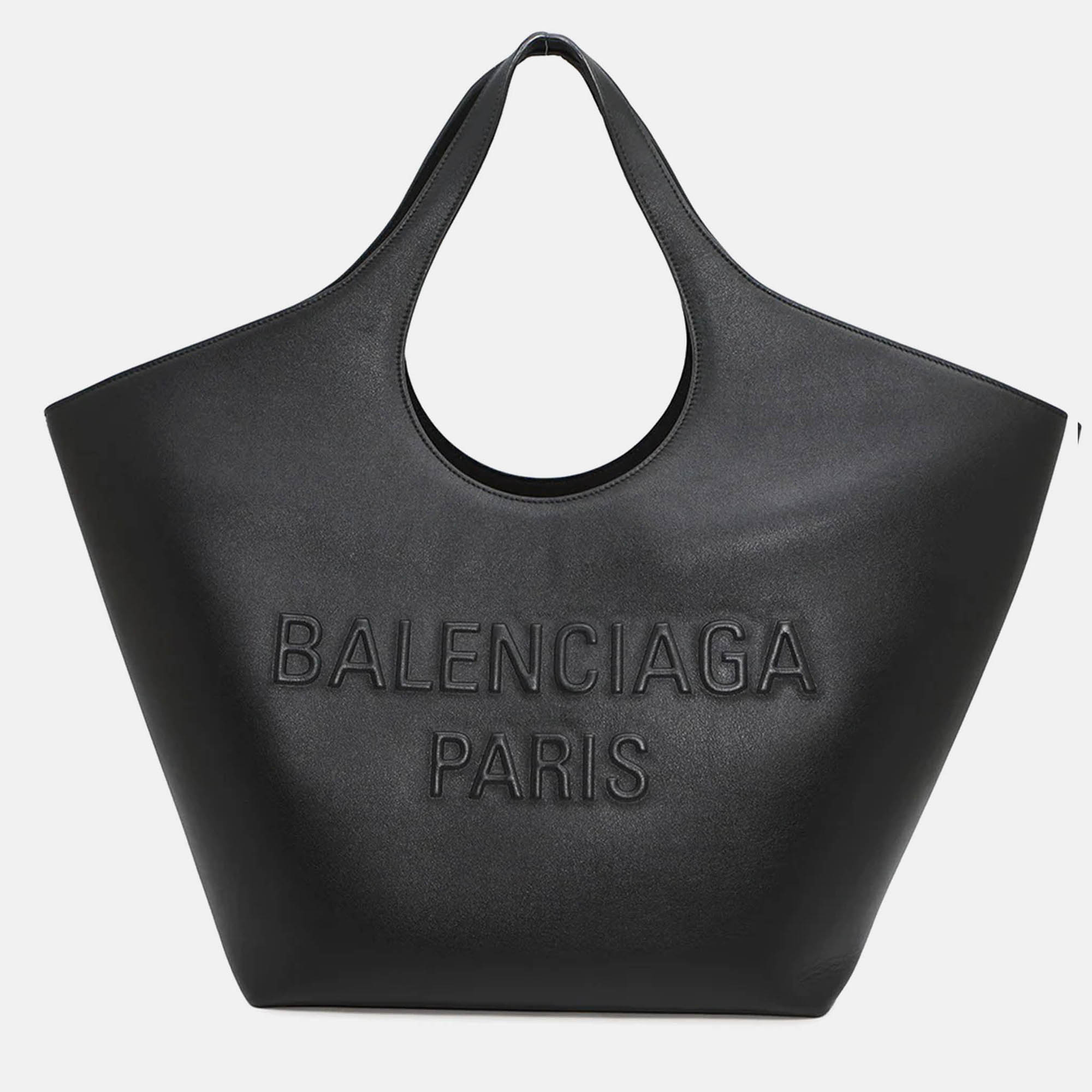 Pre-owned Balenciaga Mary Kate Medium Black Leather Tote Bag