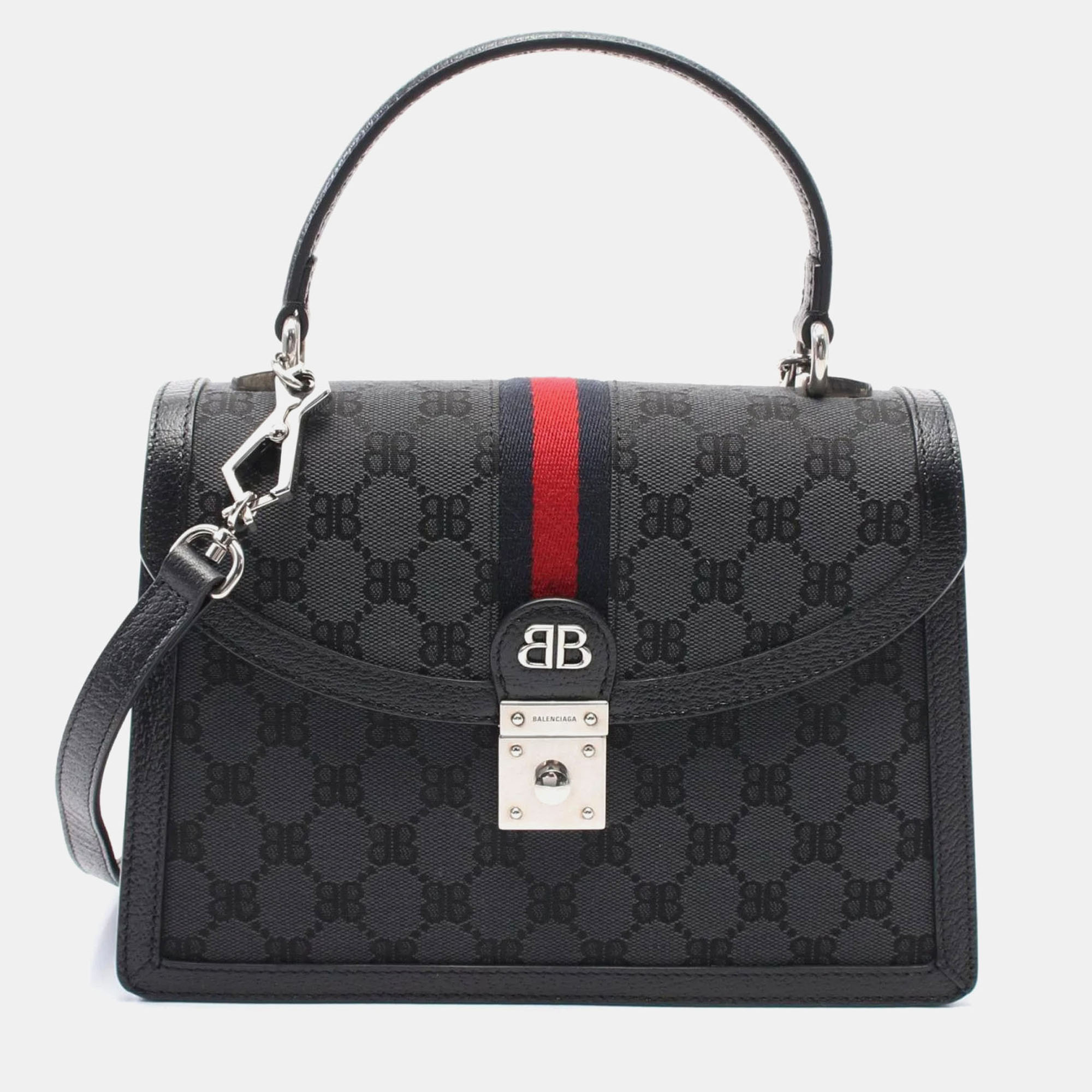 

Balenciaga X Gucci The Hacker Project Small Handbag Canvas Leather Black