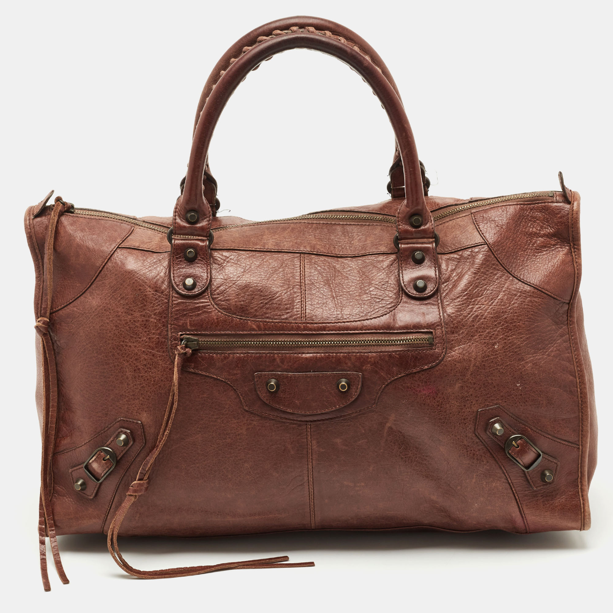 

Balenciaga Brown Leather RH Work Bag