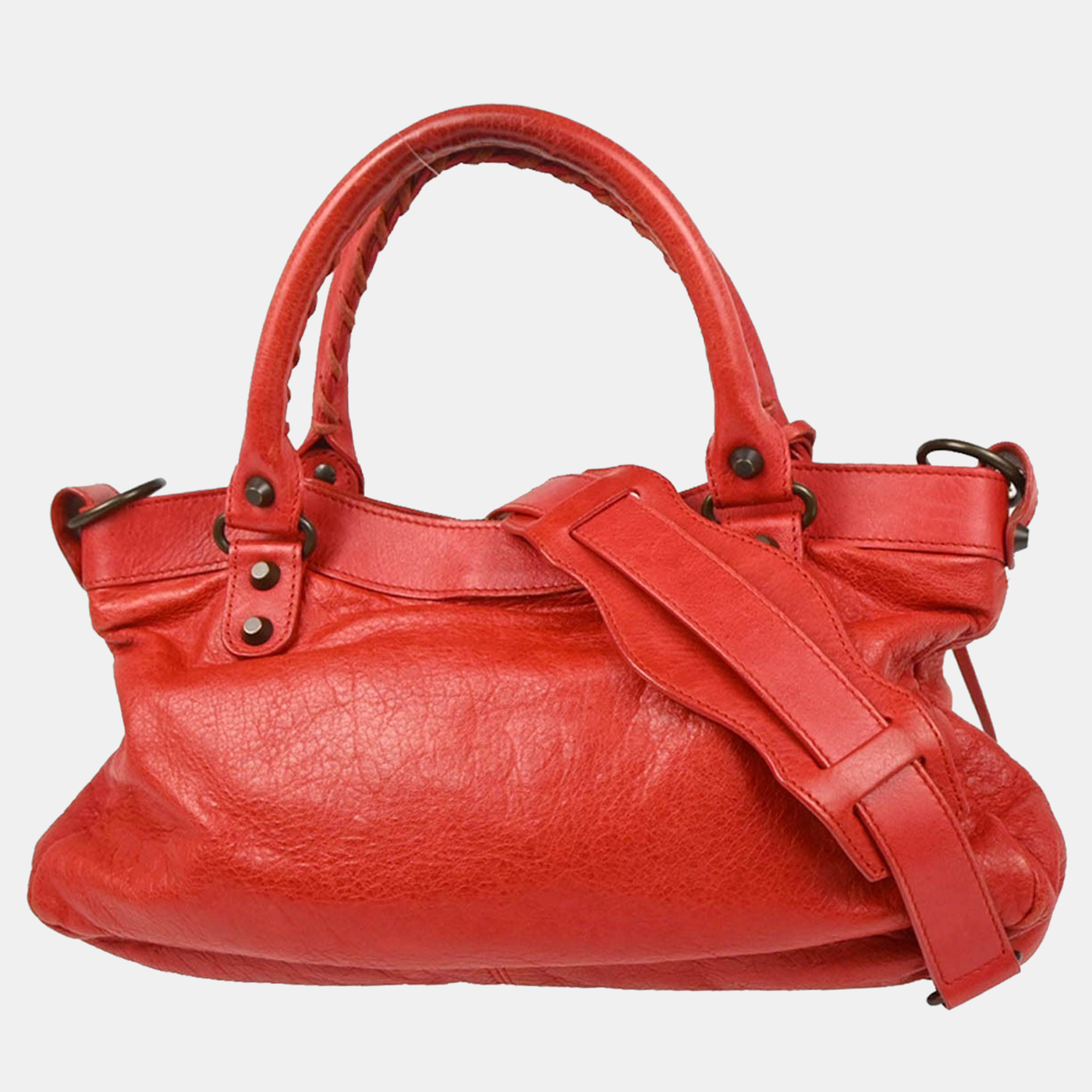 

Balenciaga Motocross The First Red Lambskin Handbag