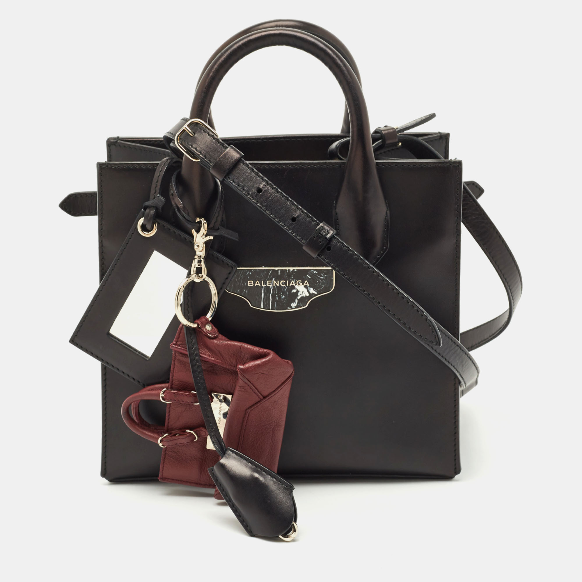 

Balenciaga Black Leather Mini All Afternoon Tote