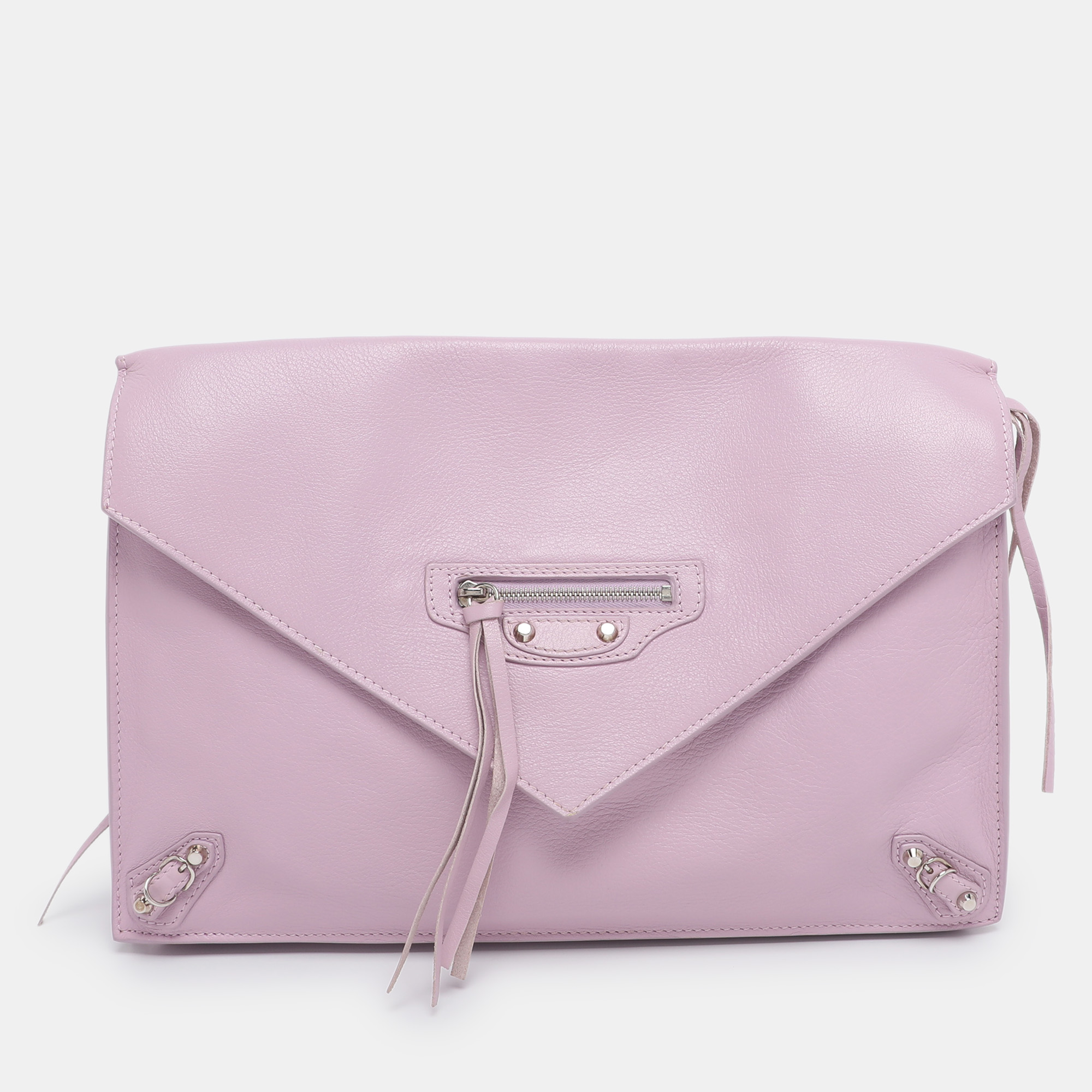 

Balenciaga Pink Leather Papier Sight Clutch
