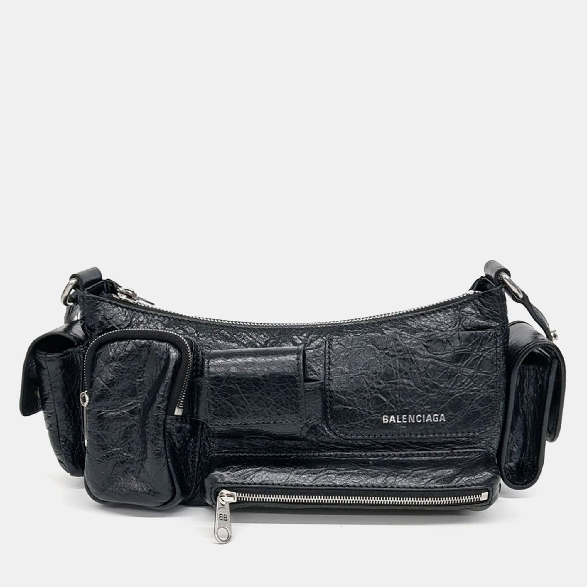 

Balenciaga Black Leather Superbiz Shoulder Bag