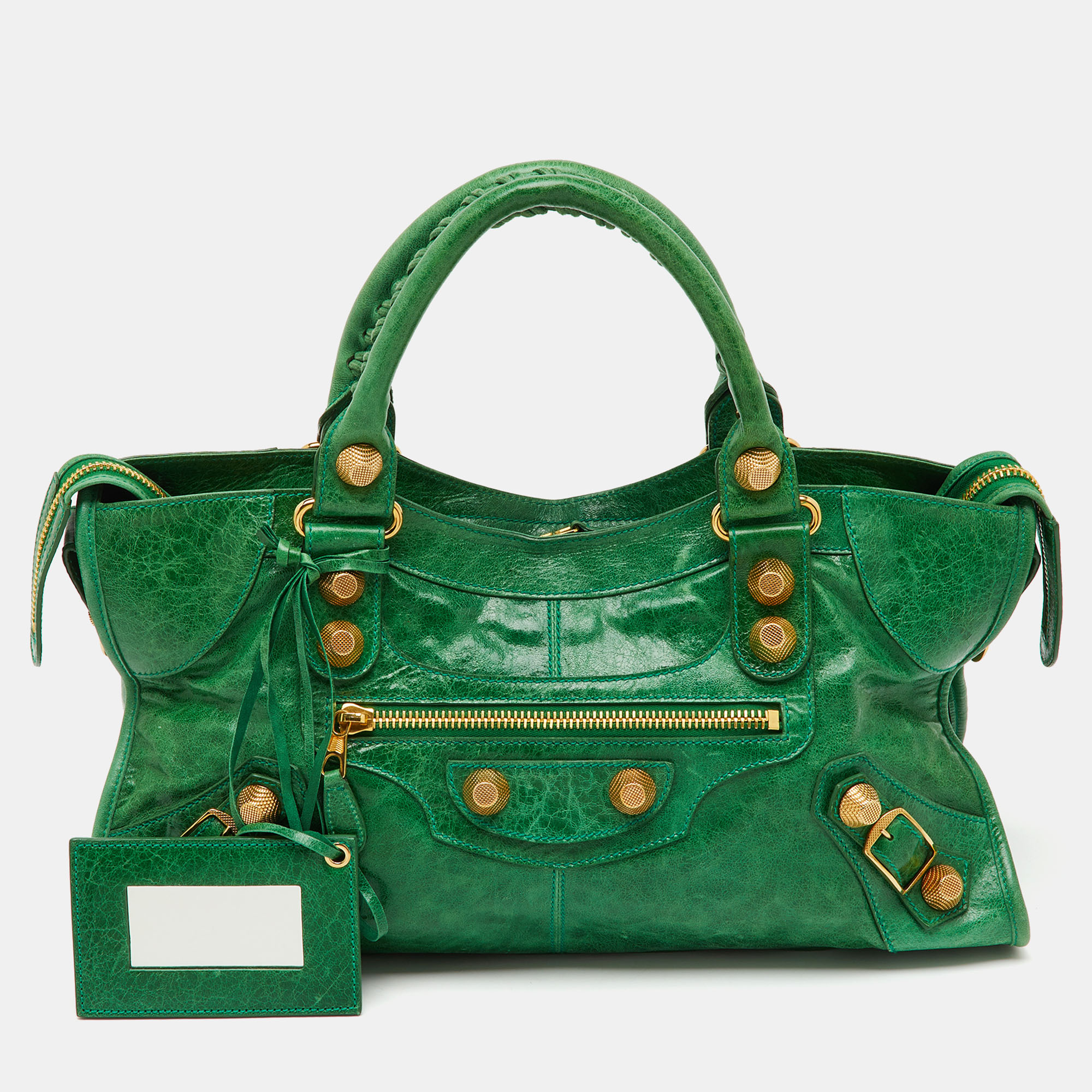 

Balenciaga Green Leather GGH Part Time Tote