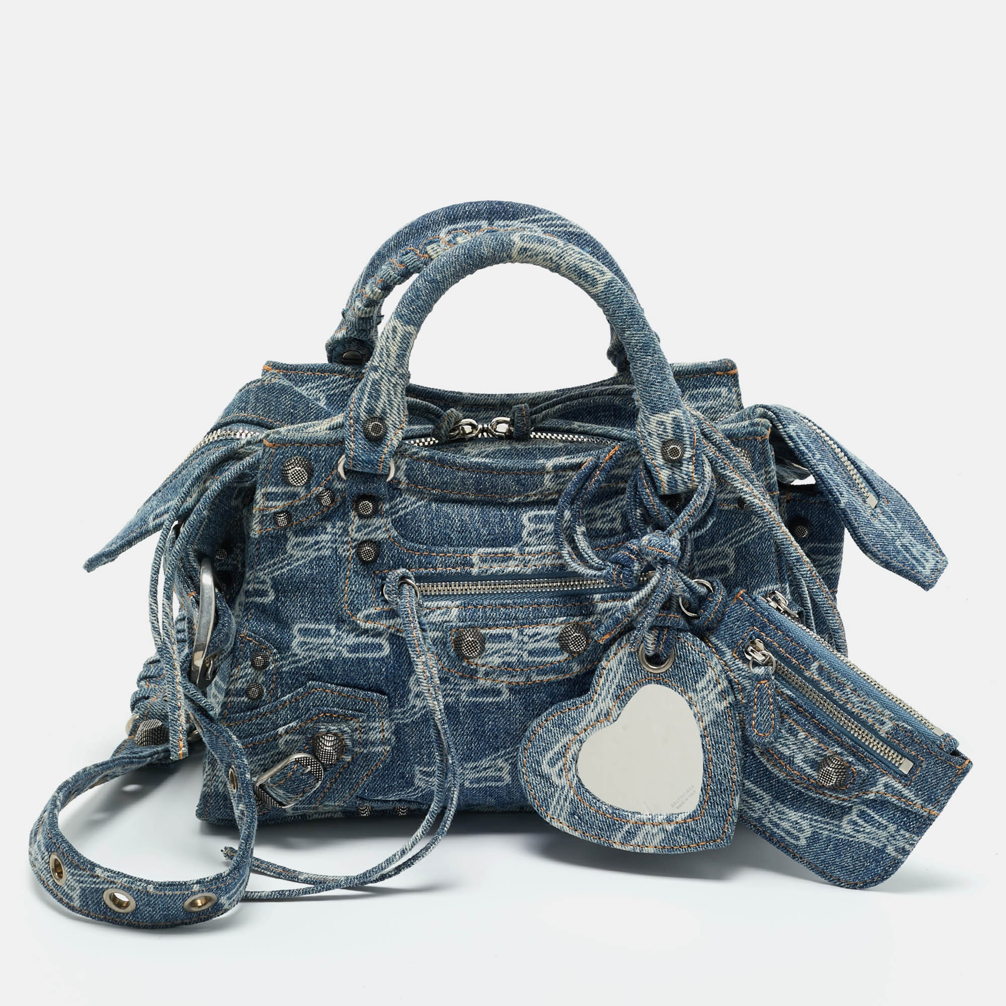 

Balenciaga Blue BB Denim  Neo Cagole Bag