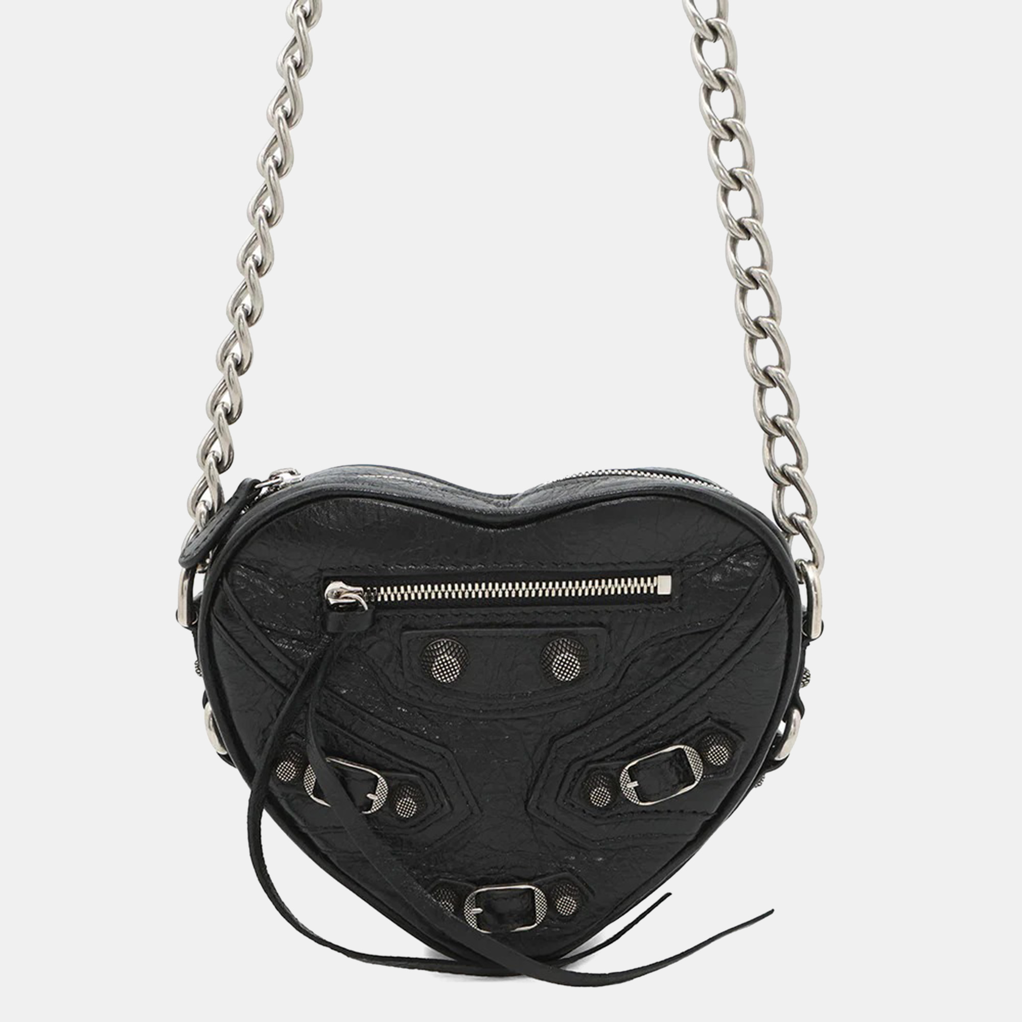 

Balenciaga Luca Goal Heart ChainShoulder Black Lambskin