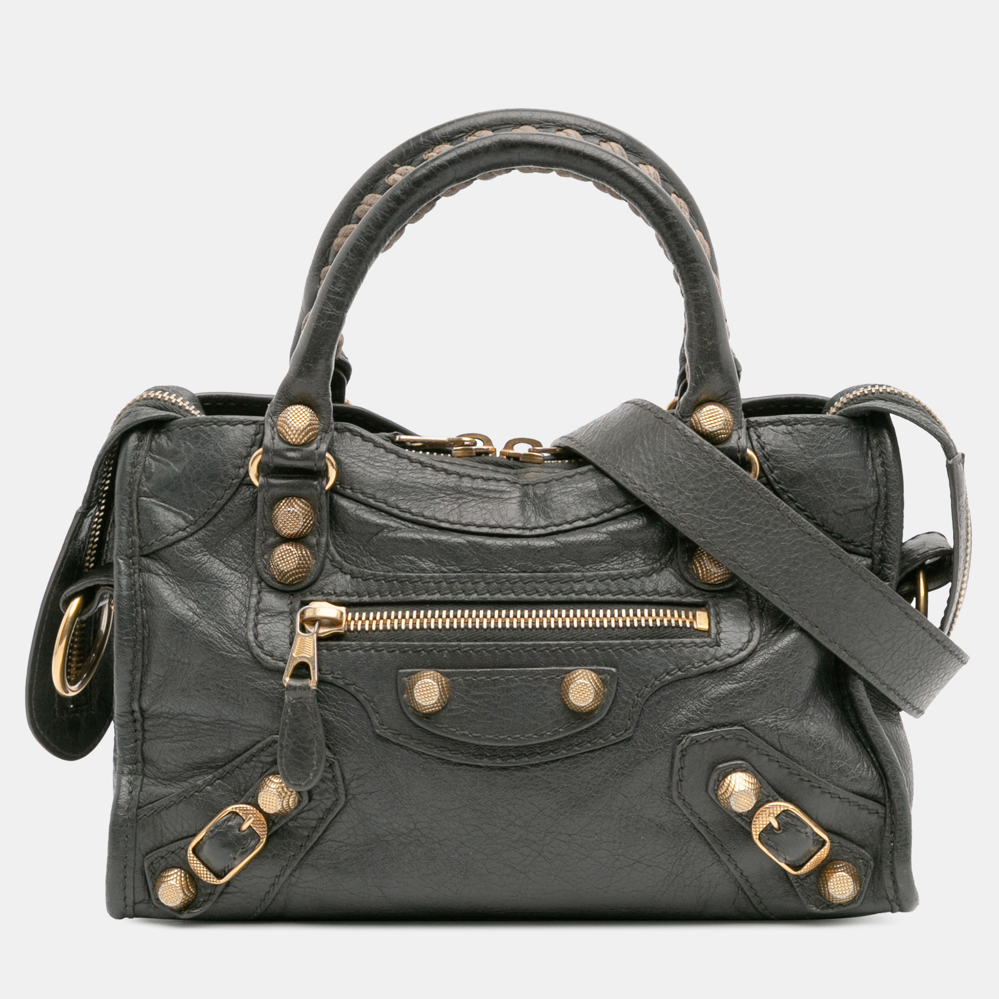 

Balenciaga Grey Mini Giant 12 Lambskin Classic City Satchel