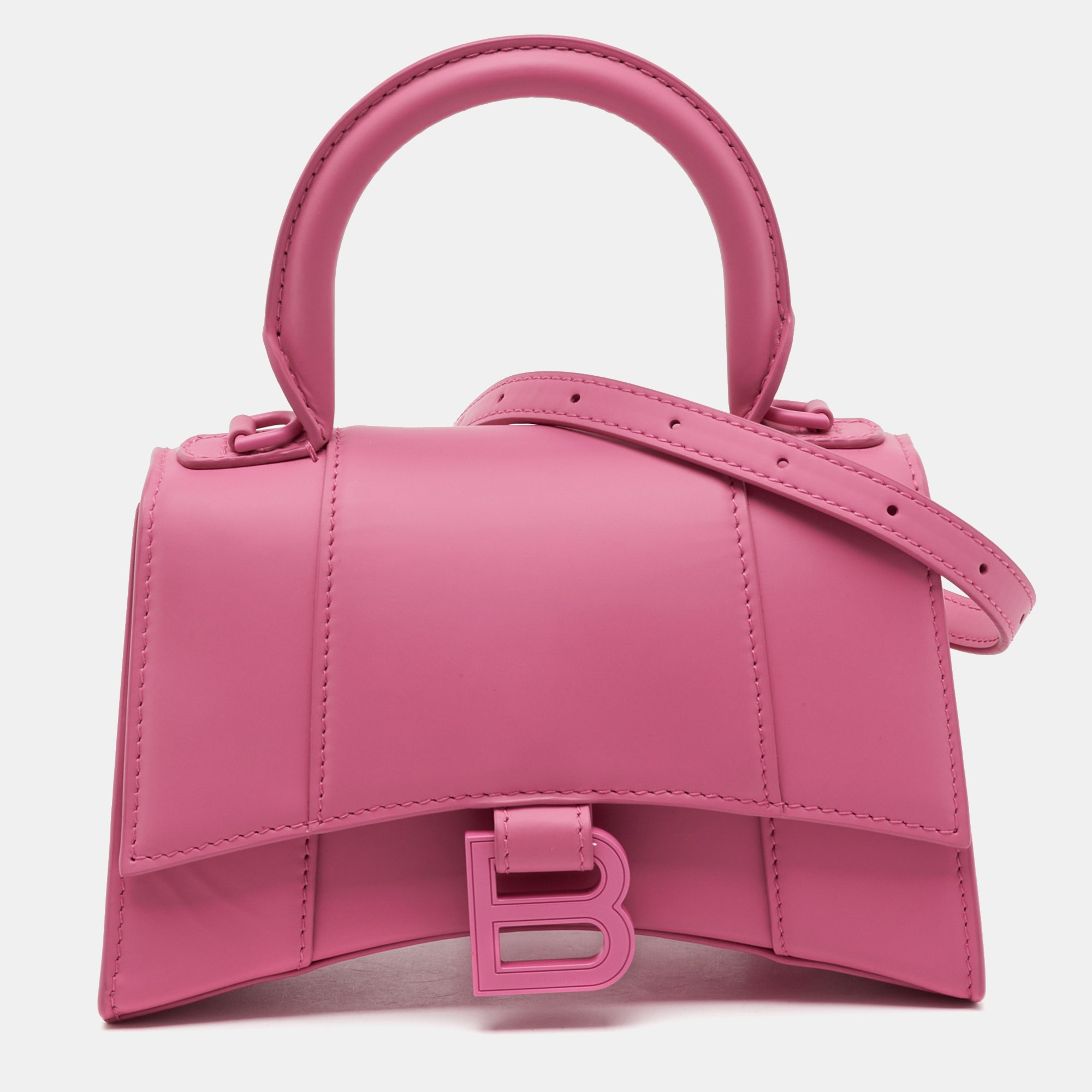 

Balenciaga Pink Leather  Hourglass Top Handle Bag