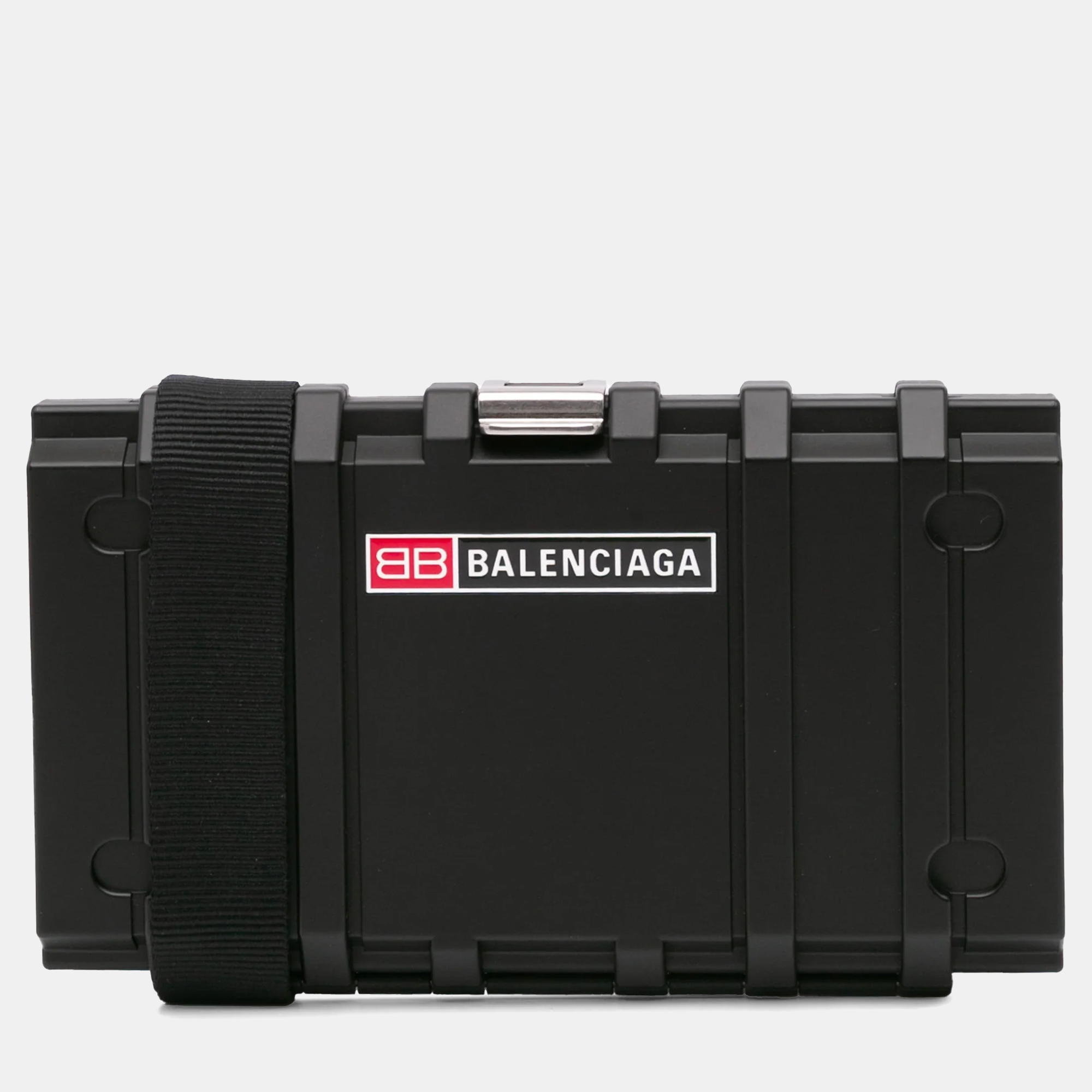 

Balenciaga Tool Box Black PVC Crossbody Bag