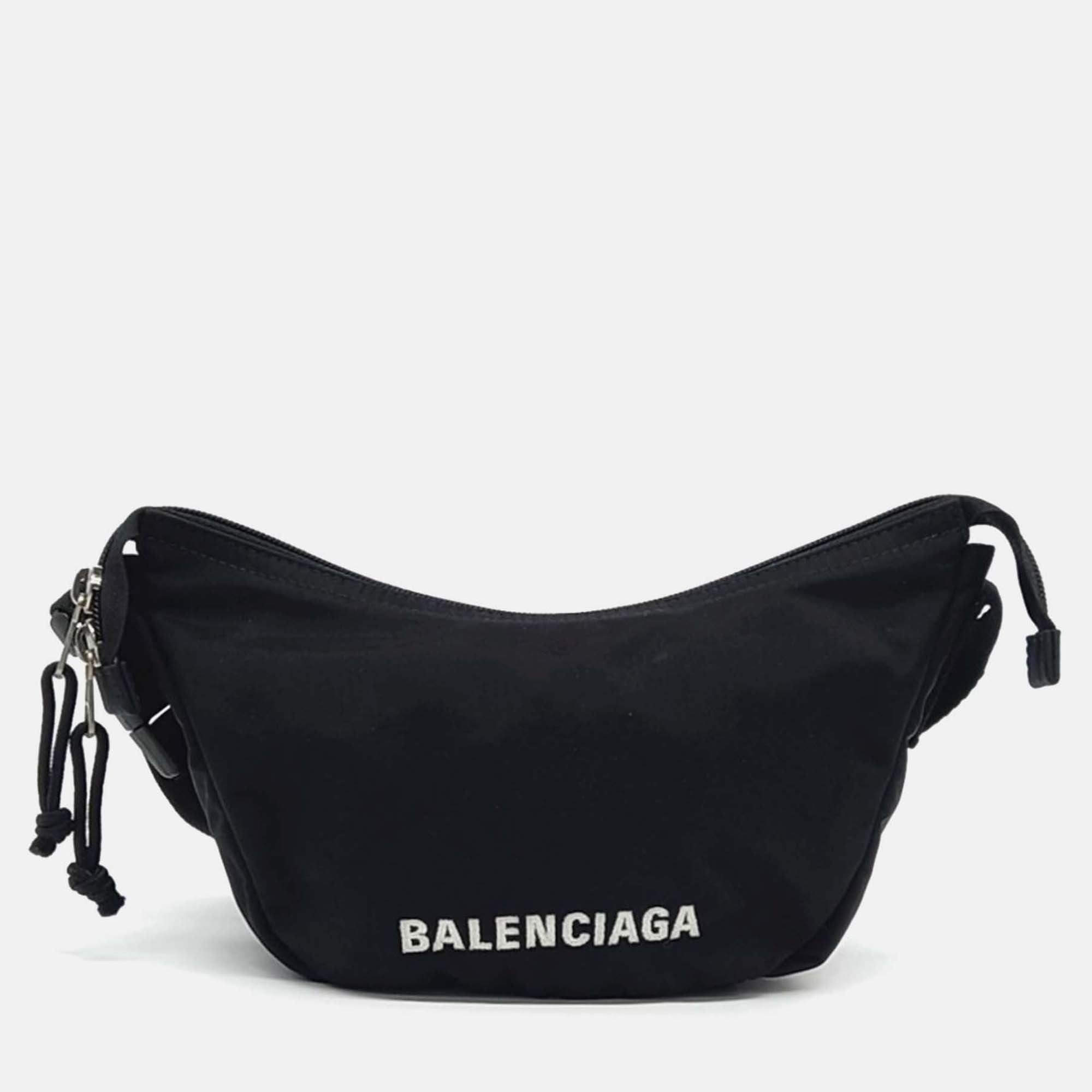 

Balenciaga Black Fabric Wheel Slingback
