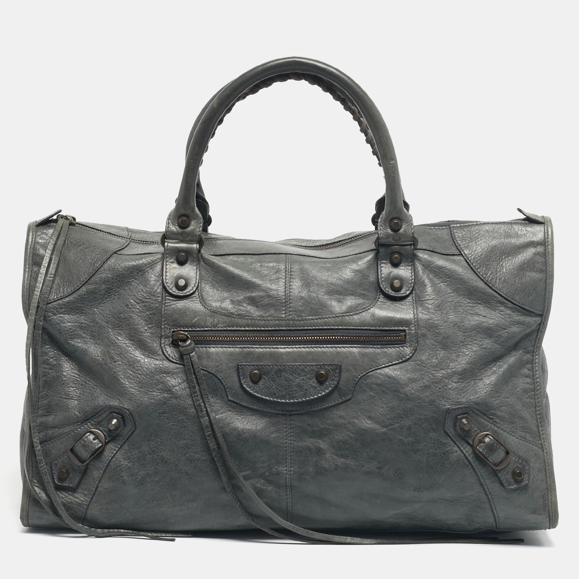 

Balenciaga Dark Grey Leather Classic RH Work Bag