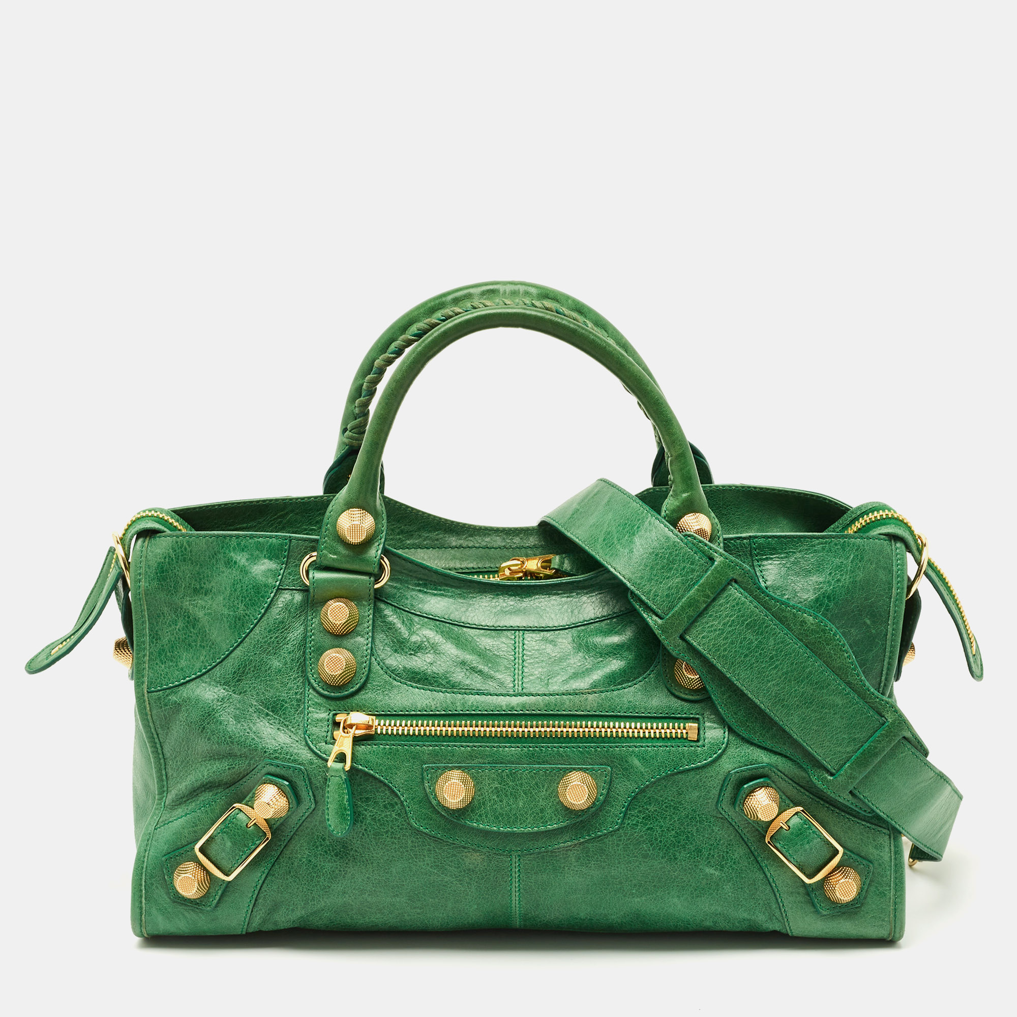 

Balenciaga Green Leather GGH Part Time Bag