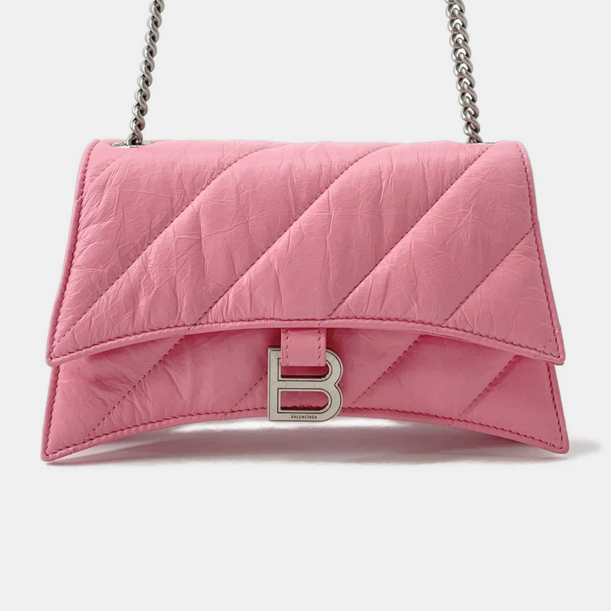 

Balenciaga Crush  Pink Leather Shoulder Bag