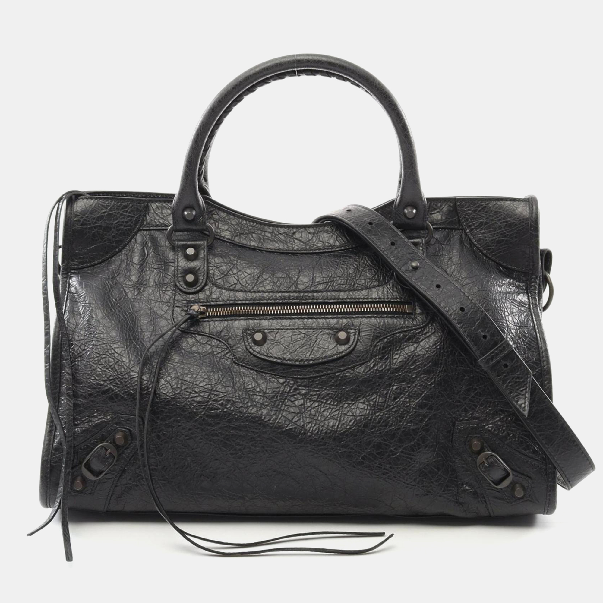 

Balenciaga City Medium Black Leather Shoulder Bag
