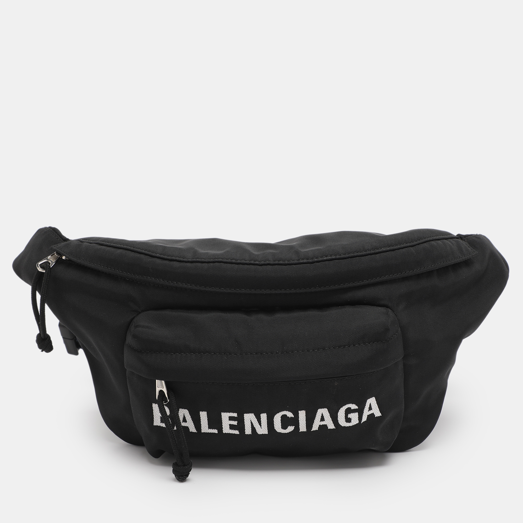 Pre-owned Balenciaga Black Nylon Explorer Belt Bag