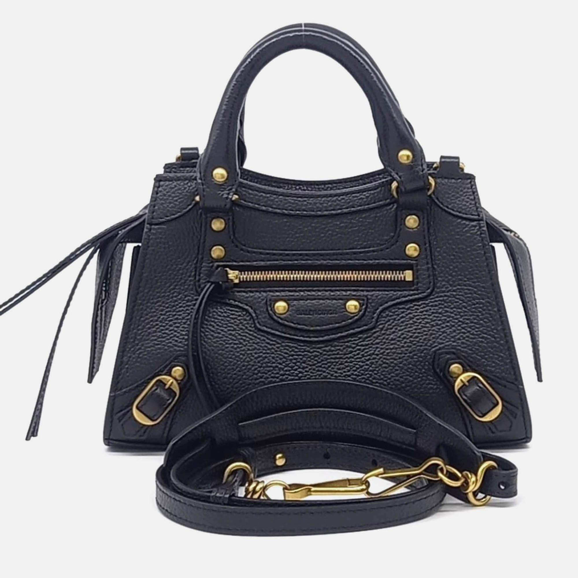 

Balenciaga Black Leather Neo Classic Mini Top Handle
