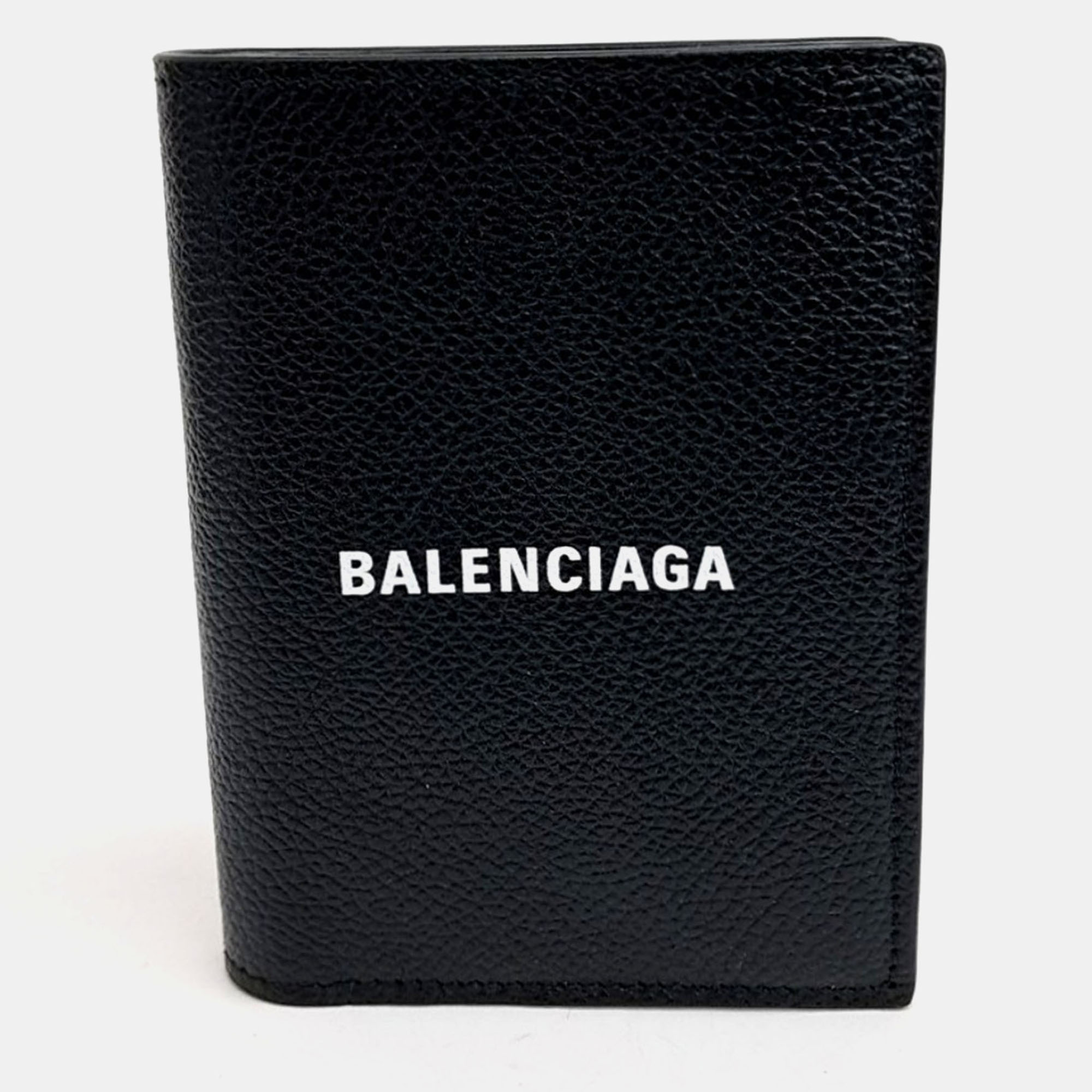 

Balenciaga Black Leather Vertical Bifold Wallet