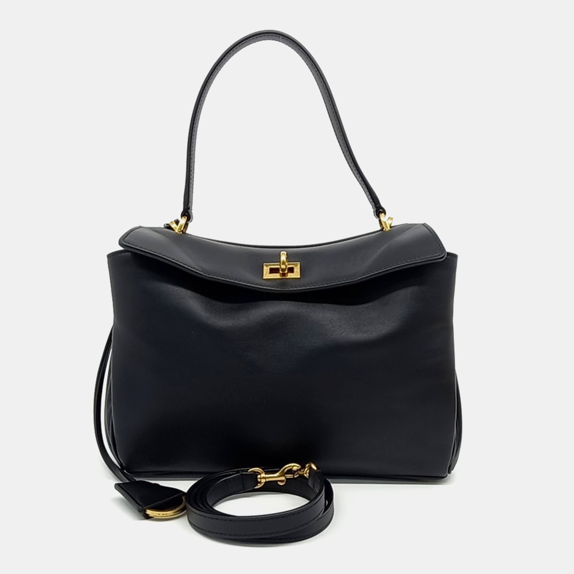

Balenciaga Black Leather Rodeo Small