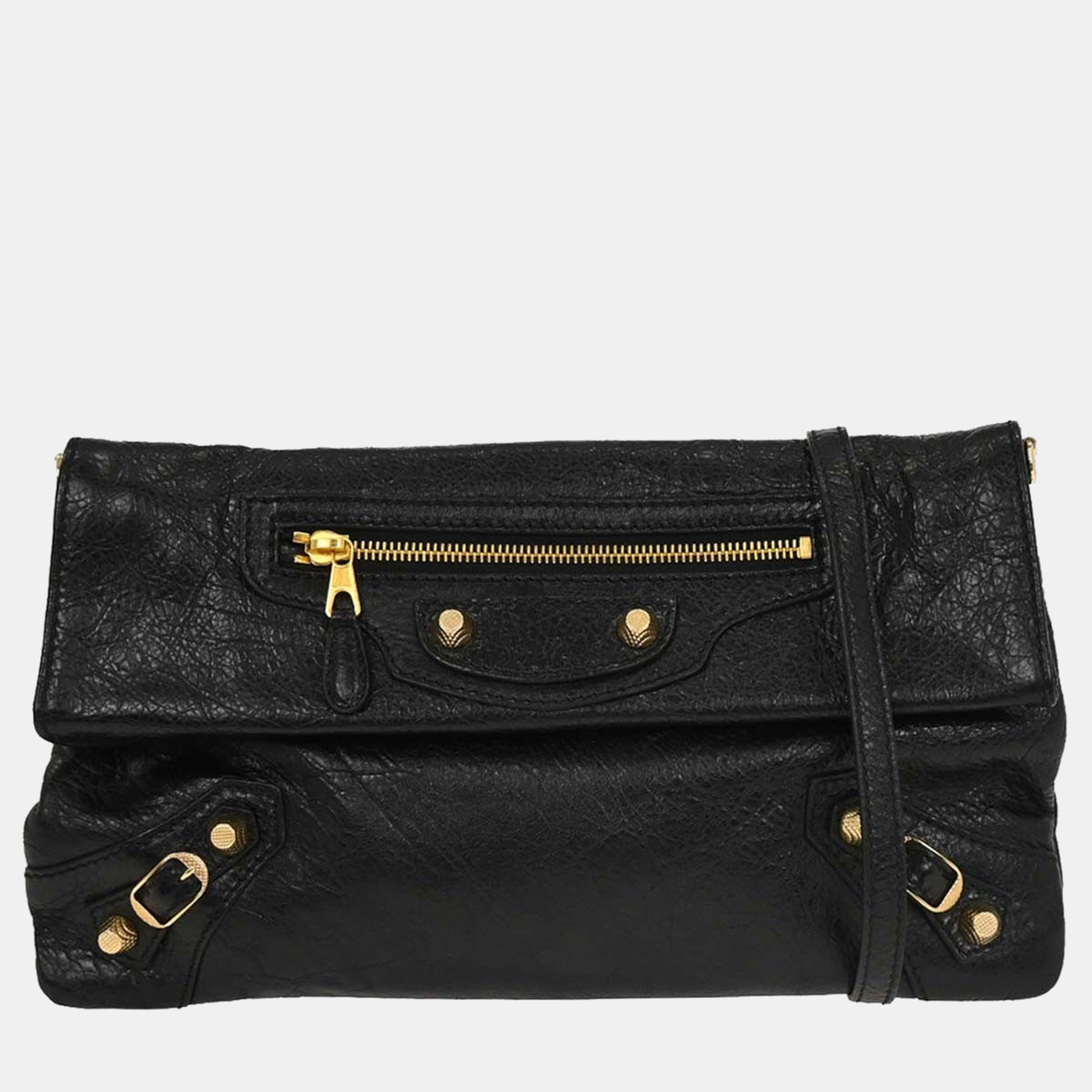 Pre-owned Balenciaga Black Giant Envelope Clutch Bag