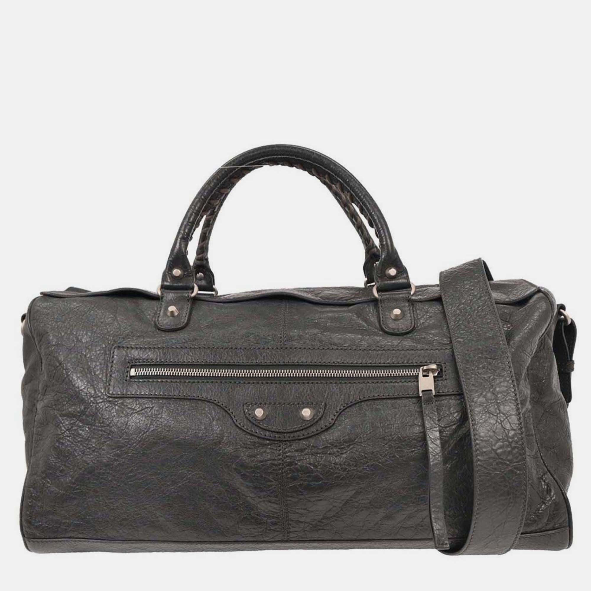 

Balenciaga Gray Squash 2way Duffle Bag, Grey