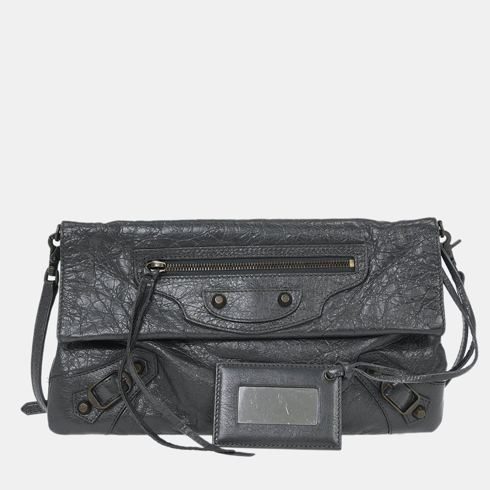 

Balenciaga Gray Classic Envelope 2way Clutch, Grey