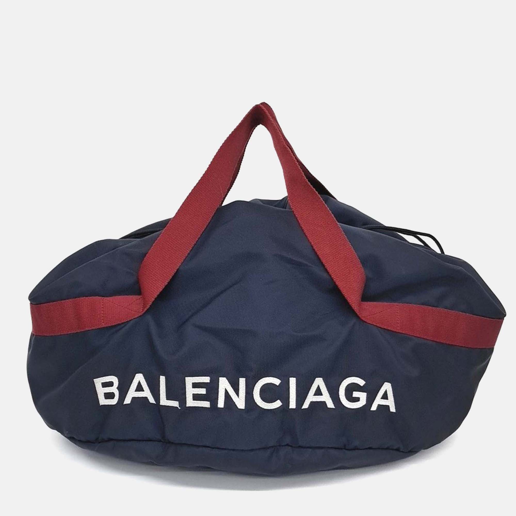 

Balenciaga Navy Blue Fabric Wheel Bag