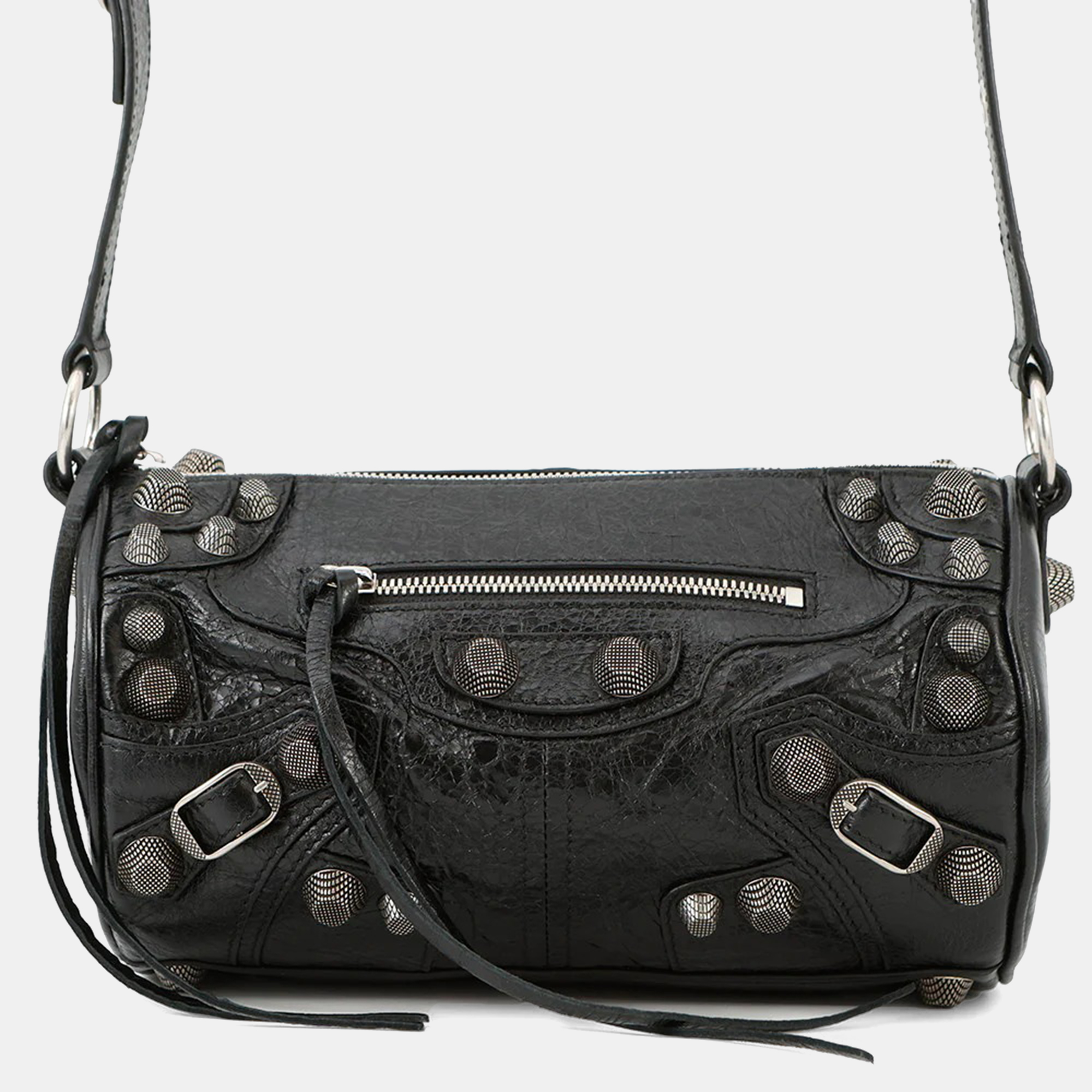 

Balenciaga Le Cagoule Cylinder Shoulder Bag Black Leather