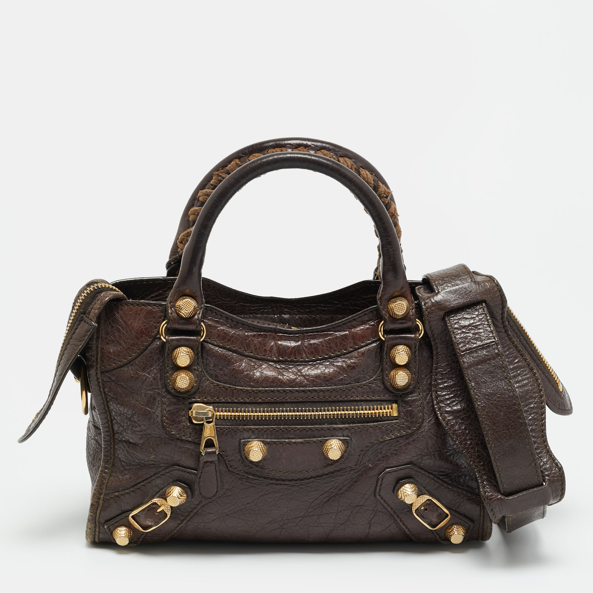 

Balenciaga Cacao Brown Leather Mini Classic City Bag