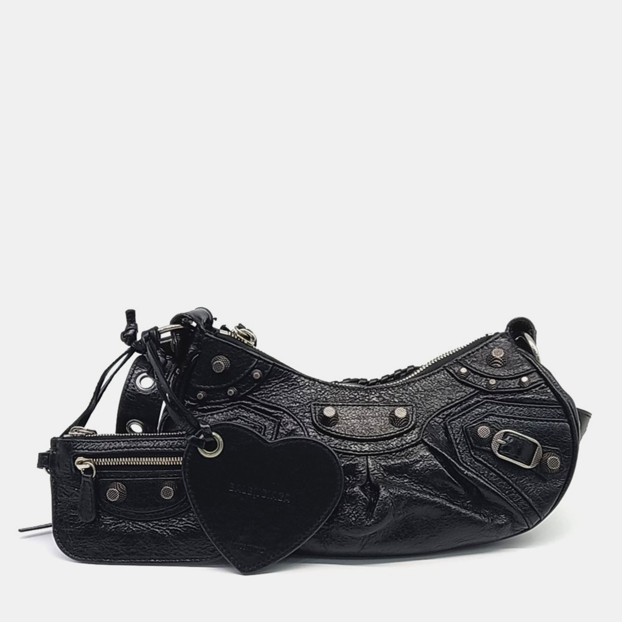 

Balenciaga Black Leather Piercing Le Cargo Bag