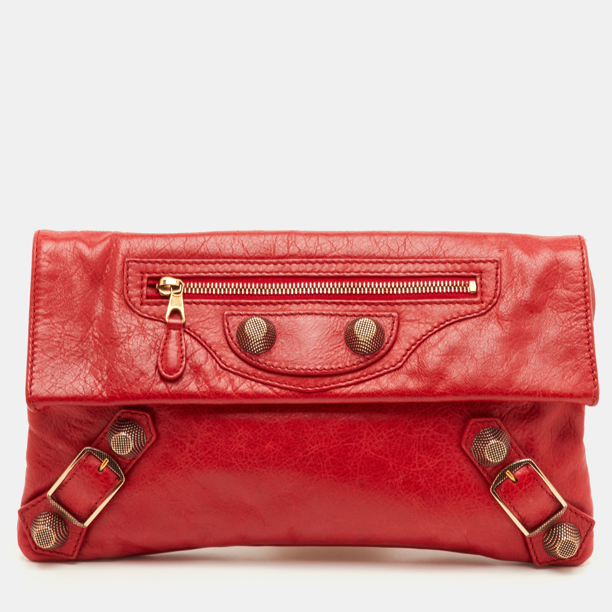 

Balenciaga Classic Envelope  Red Leather Giant 21 RGH Clutch