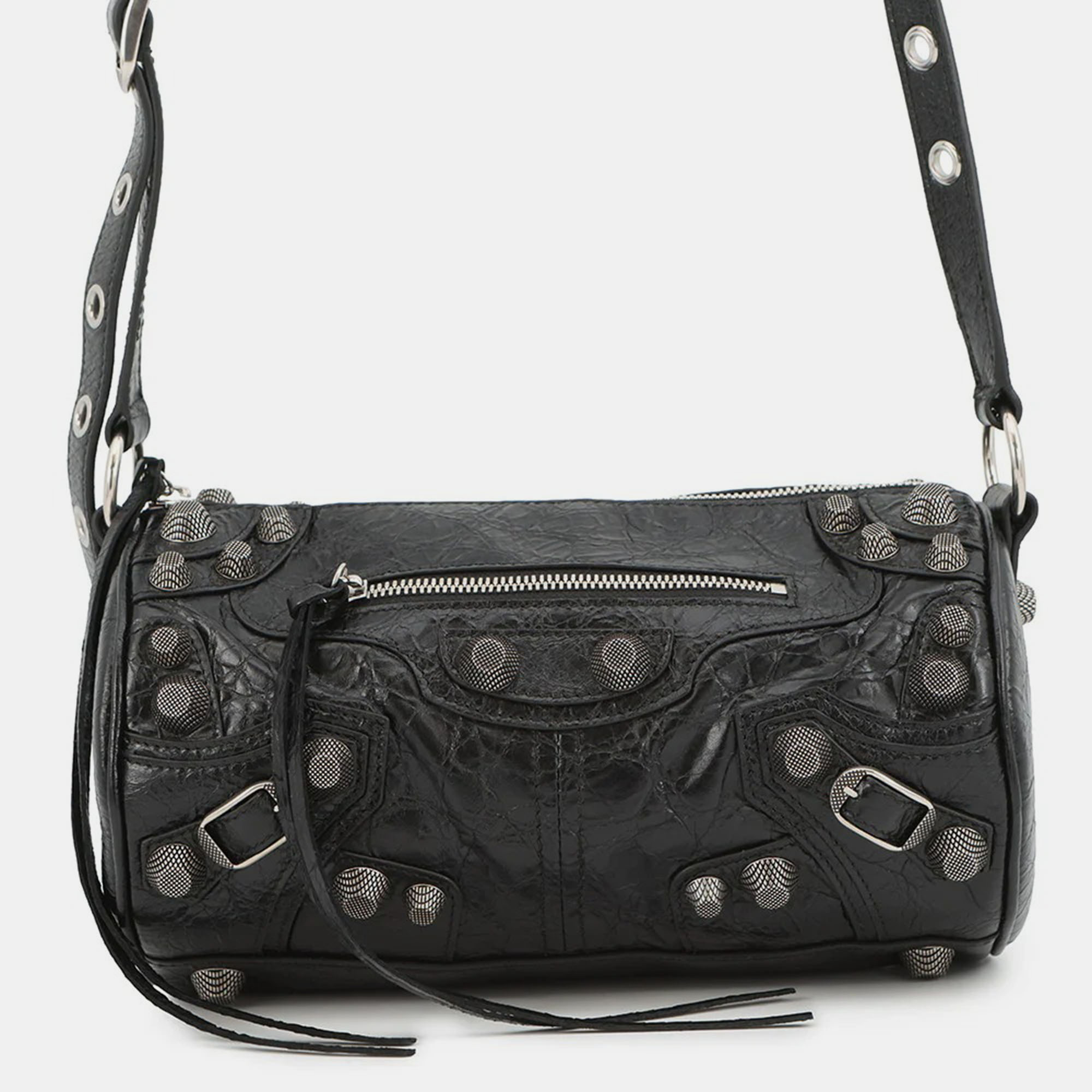 

Balenciaga Le Cagoule Cylinder Shoulder Bag Black Leather