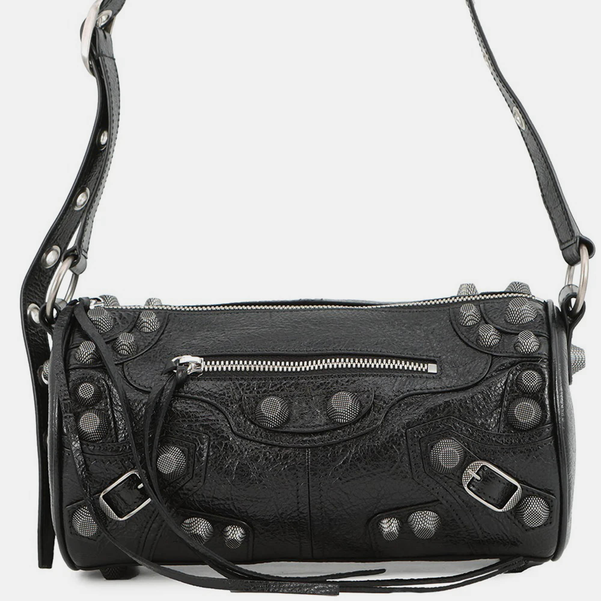 

Balenciaga Le Cagoule Cylinder Shoulder Bag Black Leather