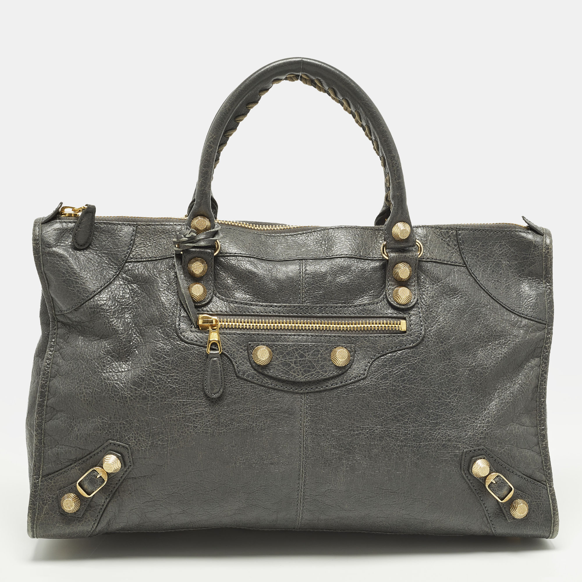

Balenciaga GGH Work Grey Leather Tote